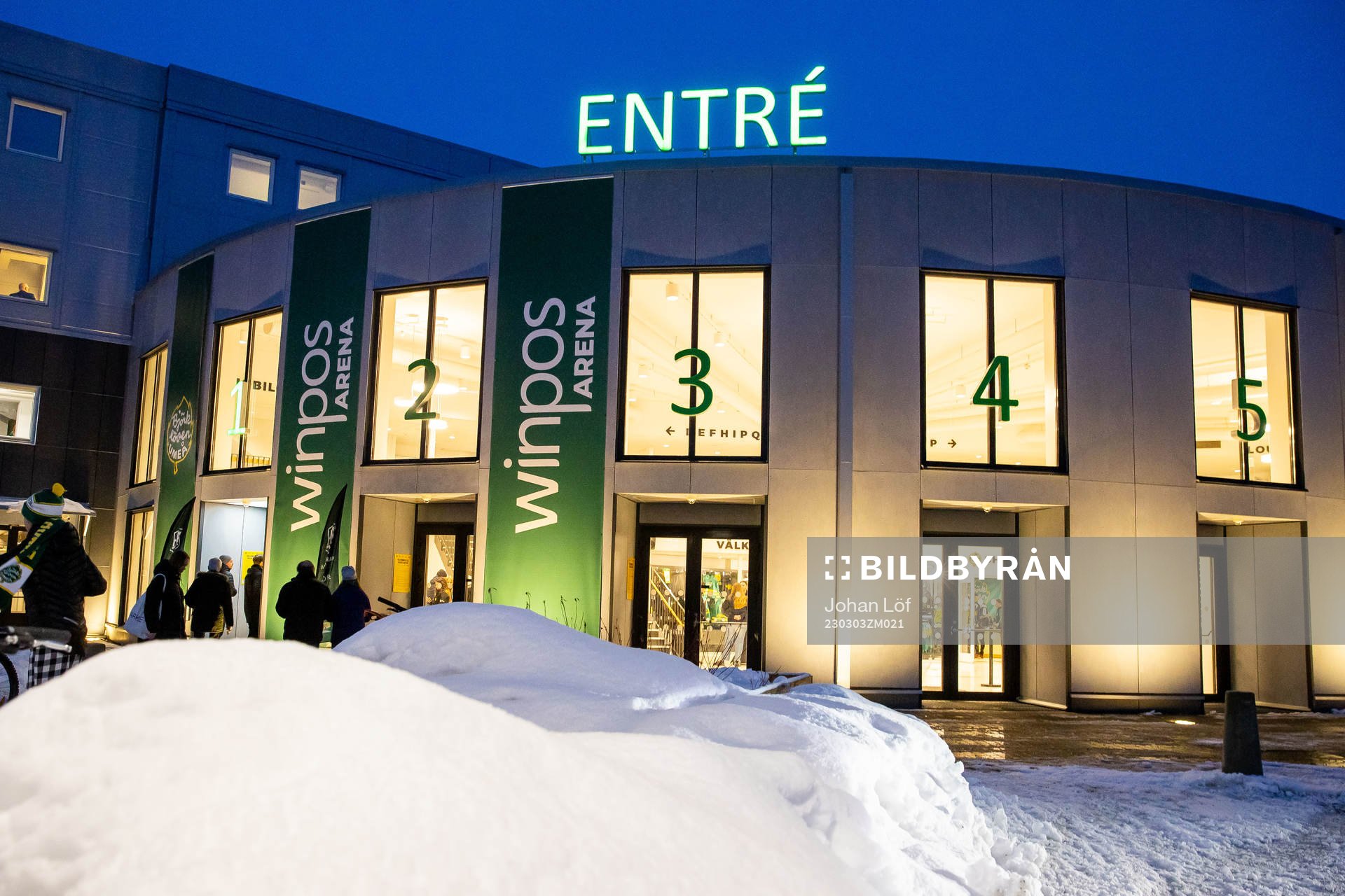 Winpos arena innan ishockeymatchen i Hockeyallsvenskan