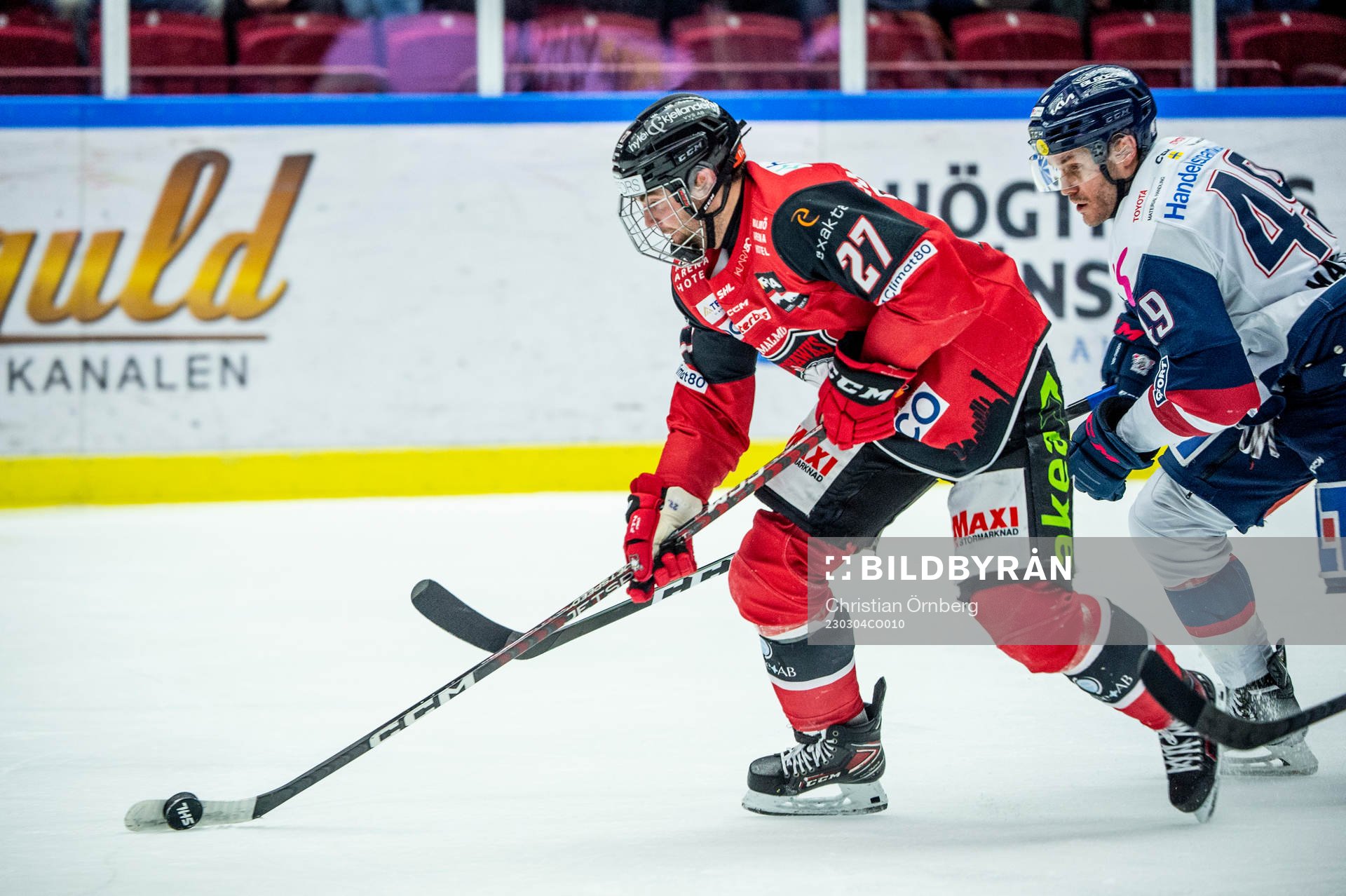 Malmö Redhawks Ponthus Westerholm mot Linköpings Benjamin