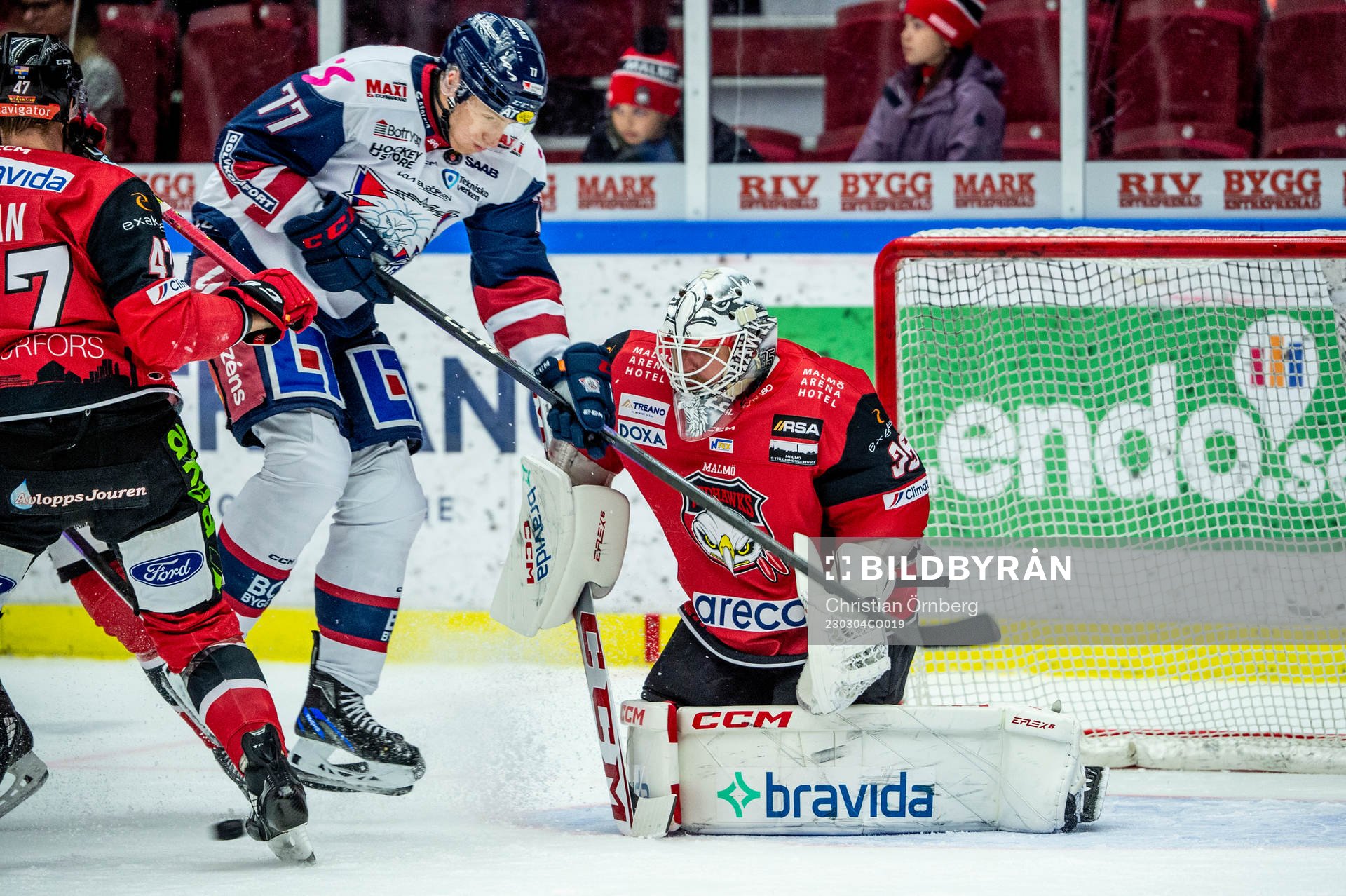 Linköpings Markus Hännikäinen mot Malmö Redhawks Joakim