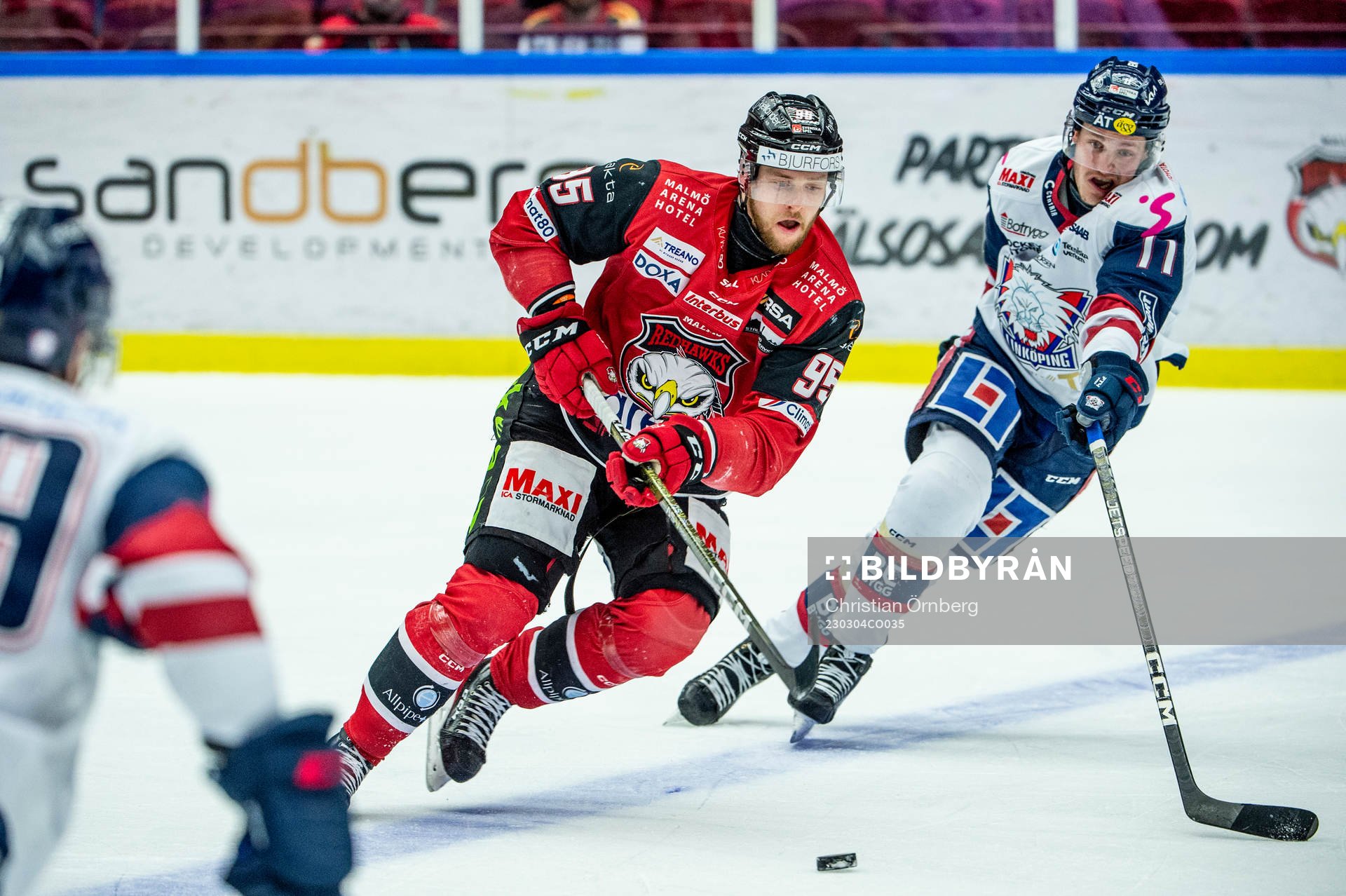Malmö Redhawks Carl Persson mot Linköpings Henrik