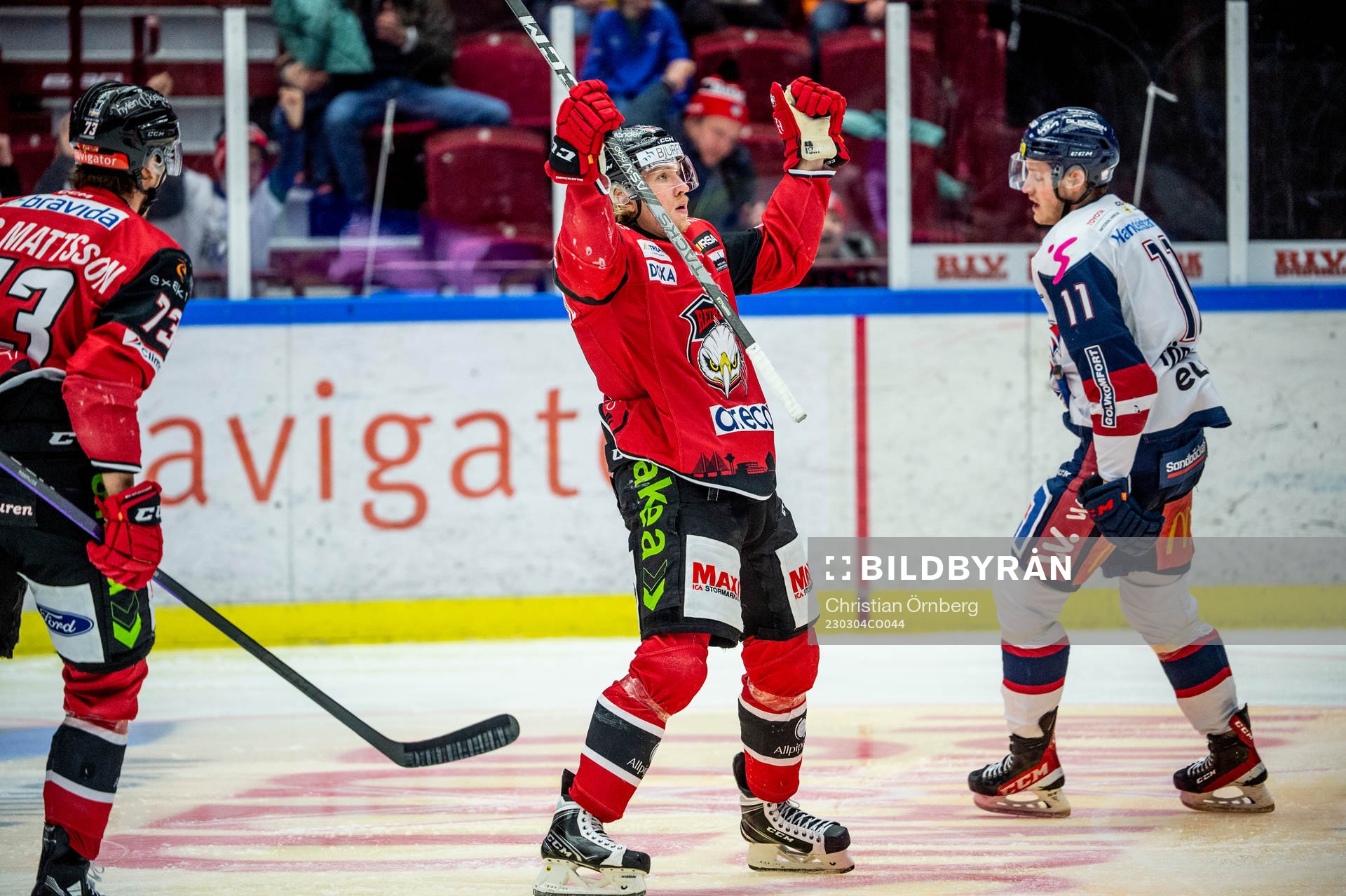 Malmö Redhawks Marcus Sylvegård jublar