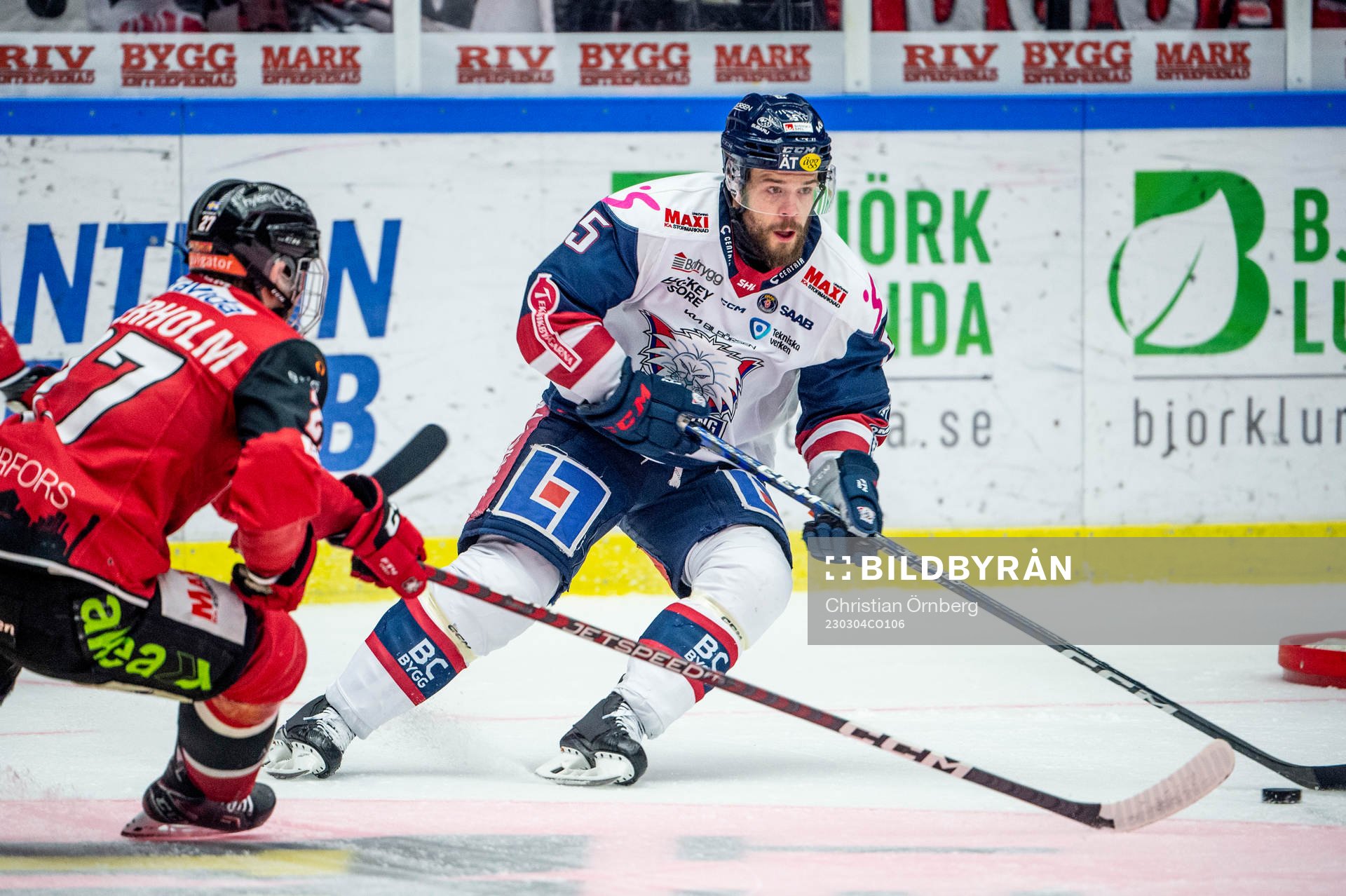 Linköpings Oscar Fantenberg mot Malmö Redhawks Ponthus