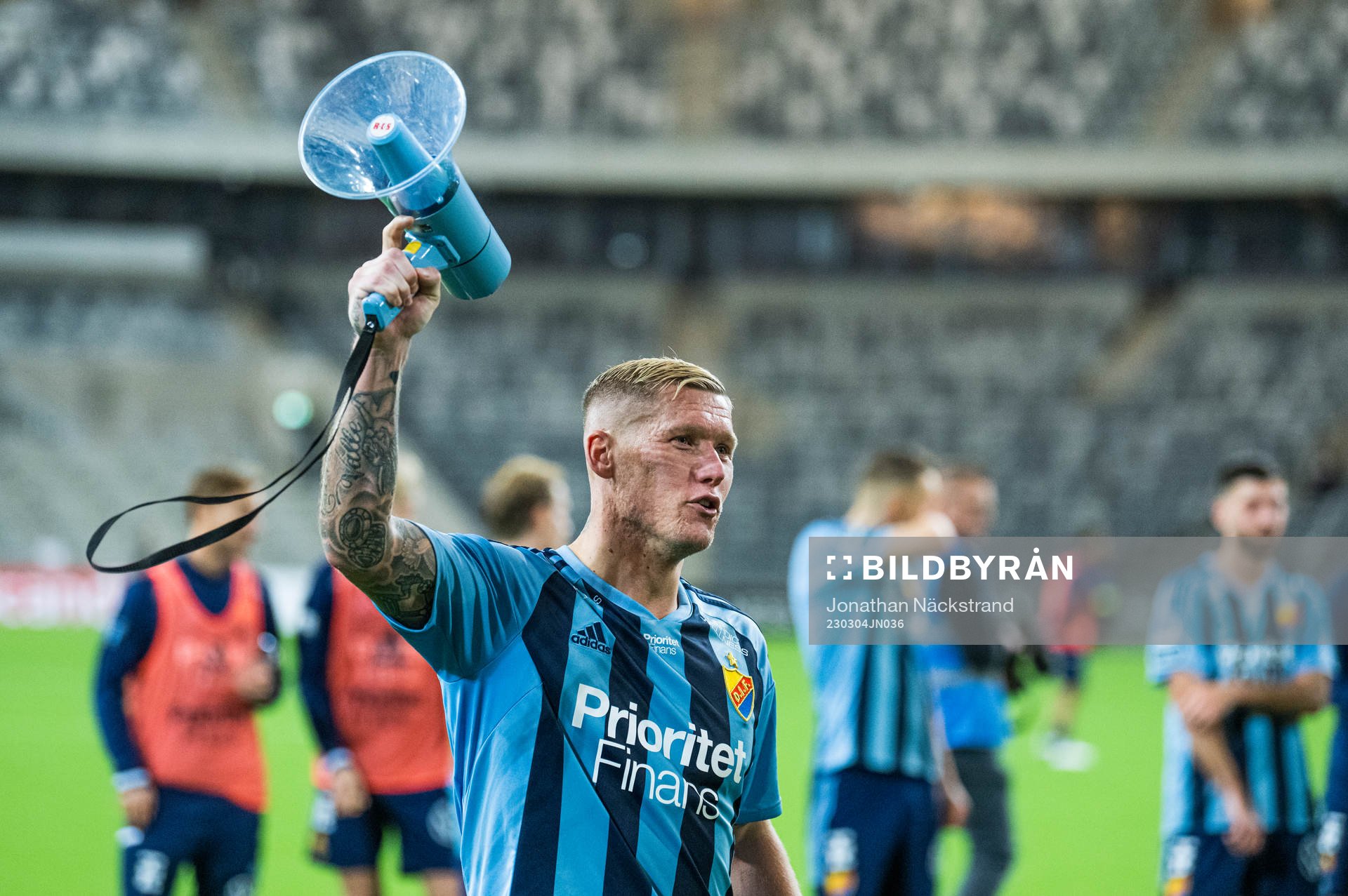 Djurgårdens Victor Edvardsen jublar