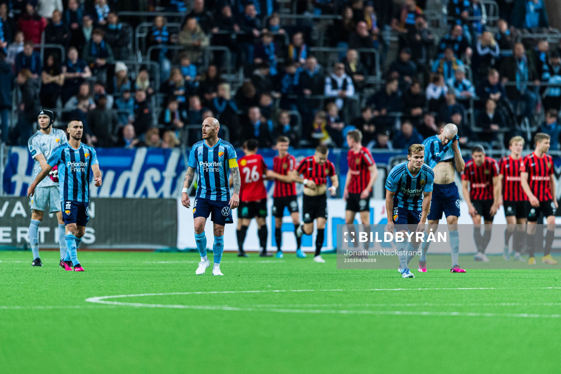 Djurgårdens spelare deppar