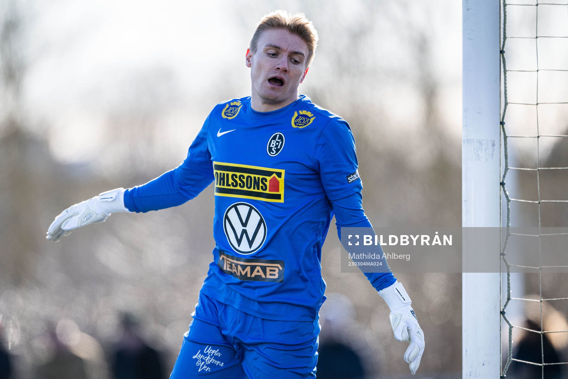 Landskronas målvakt Svante Hildeman deppar
