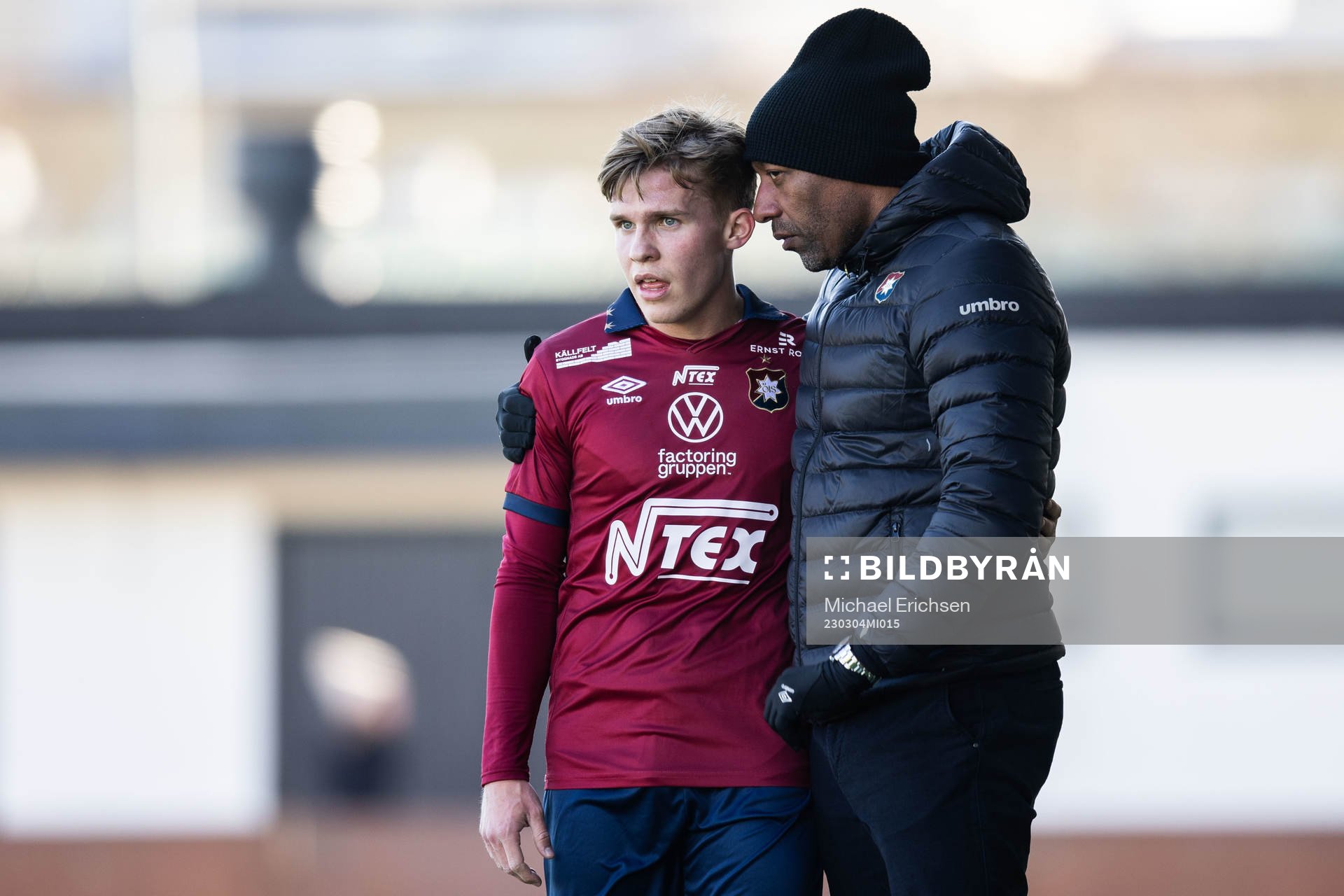 Örgrytes Isak Dahlqvist och tränare Jeffrey Aubynn