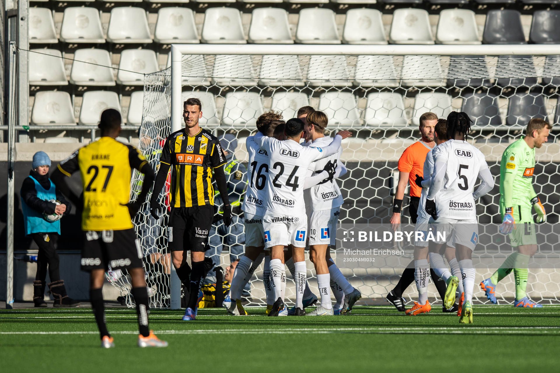 Halmstads spelare jublar