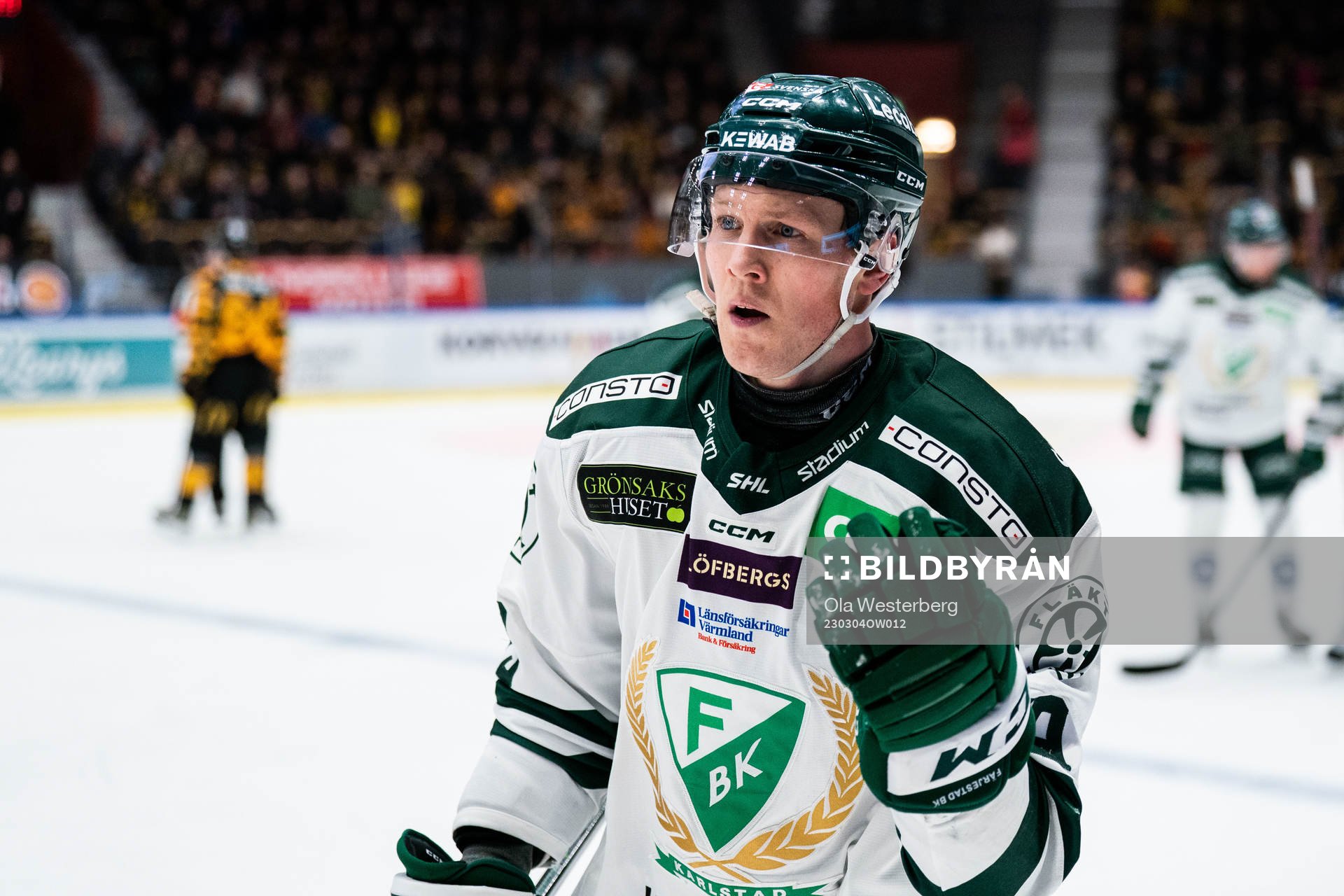 Färjestads Patrik Lundh jublar