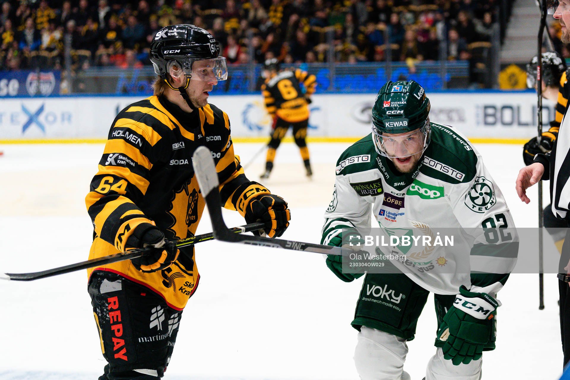 Skellefteås Jonathan Pudas och Färjestads Jasse Ikonen
