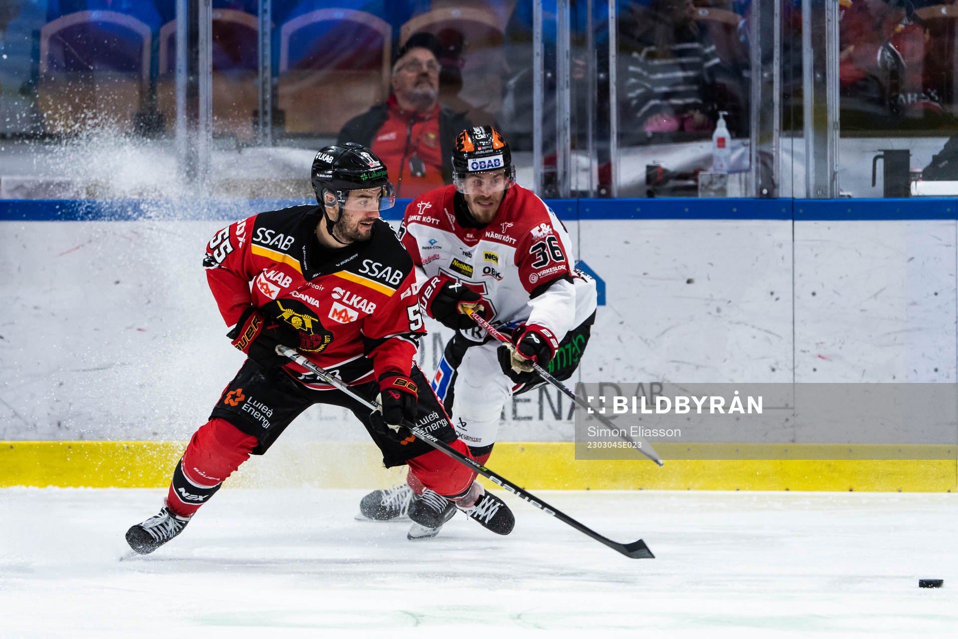 Luleås Filip Pyrochta och Örebros Emil Larsson