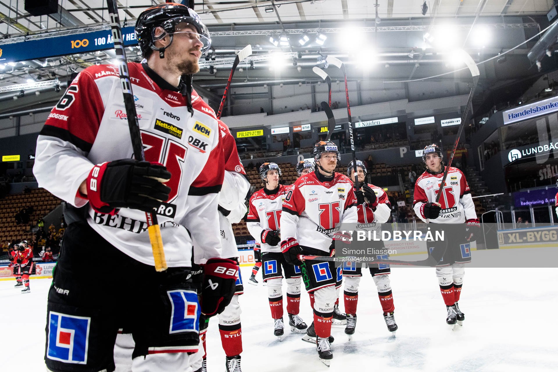 Örebros Emil Larsson, Rihards Marenis och lagkamrater