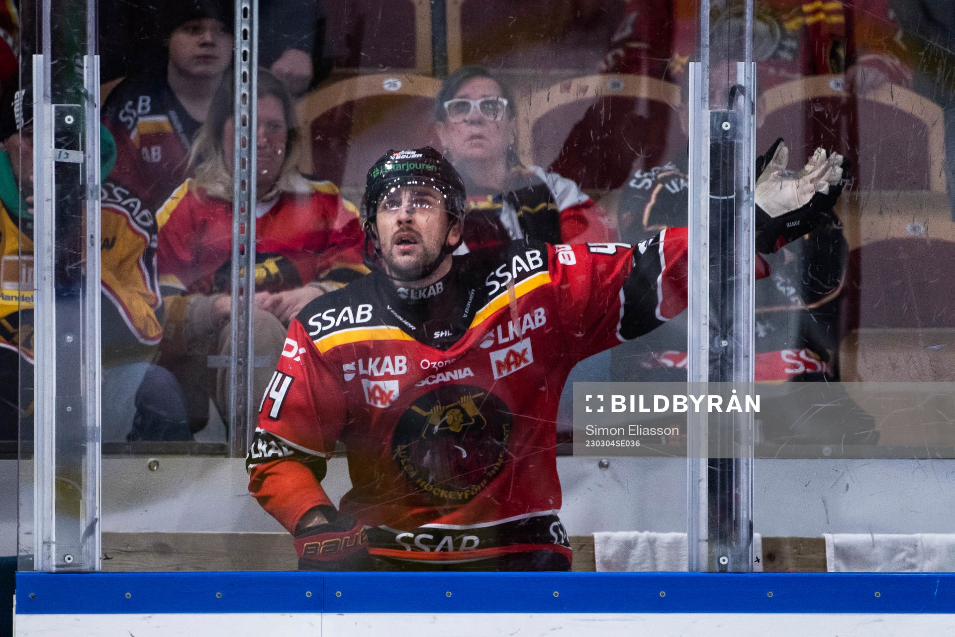 Luleås Jonathan Andersson reagerar