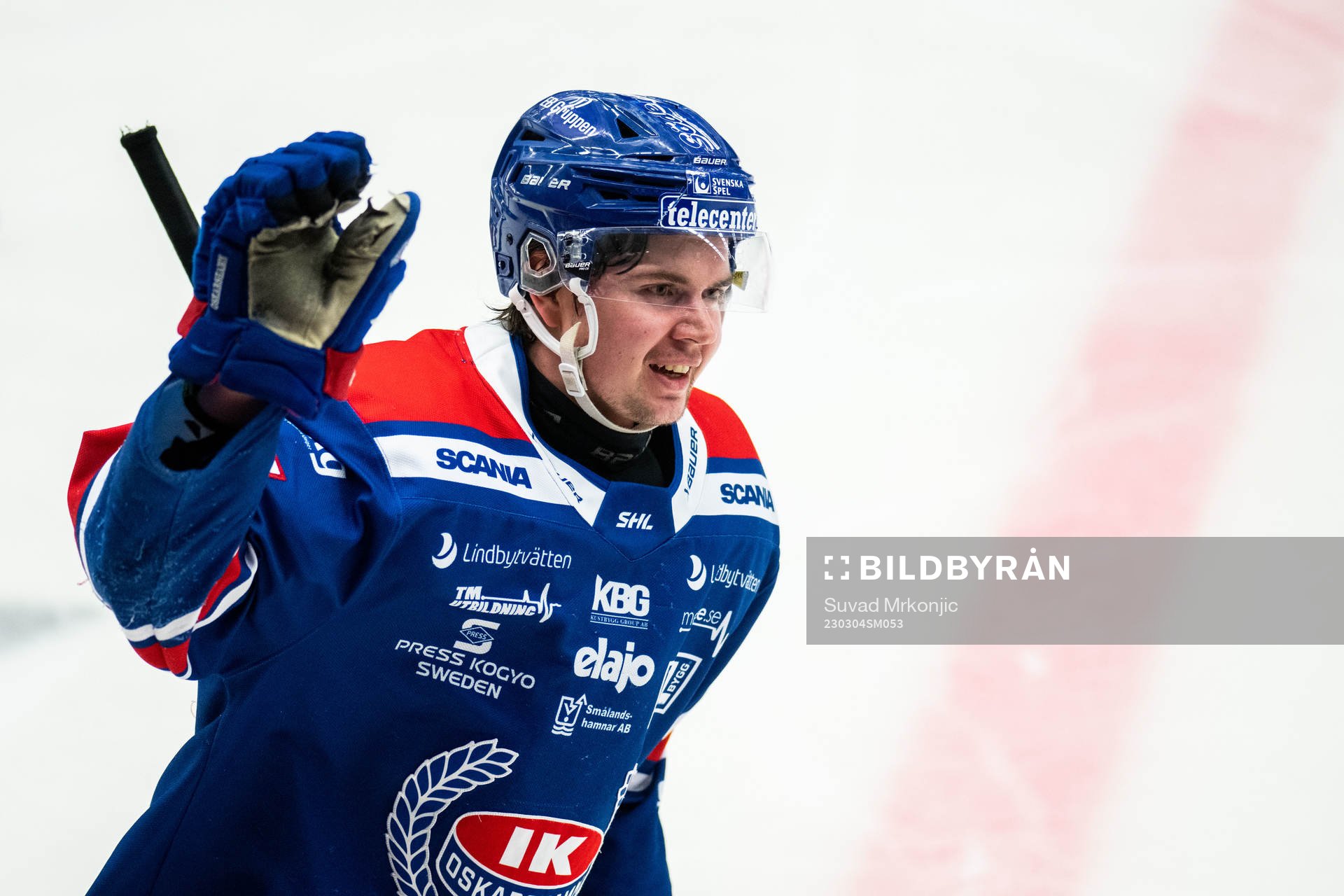 Oskarshamns Lukas Pilö jublar