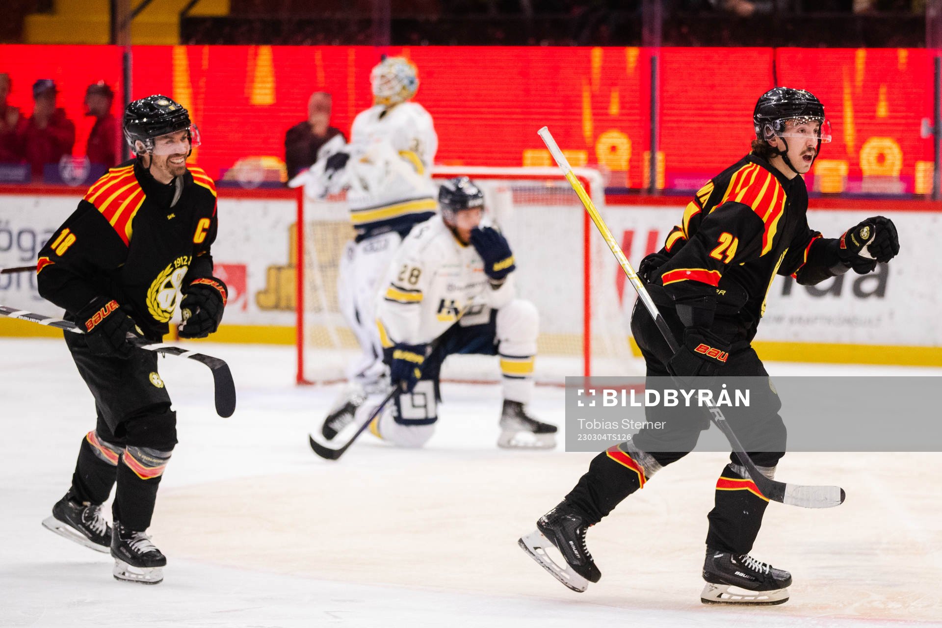 Brynäs Hannes Björninen jublar