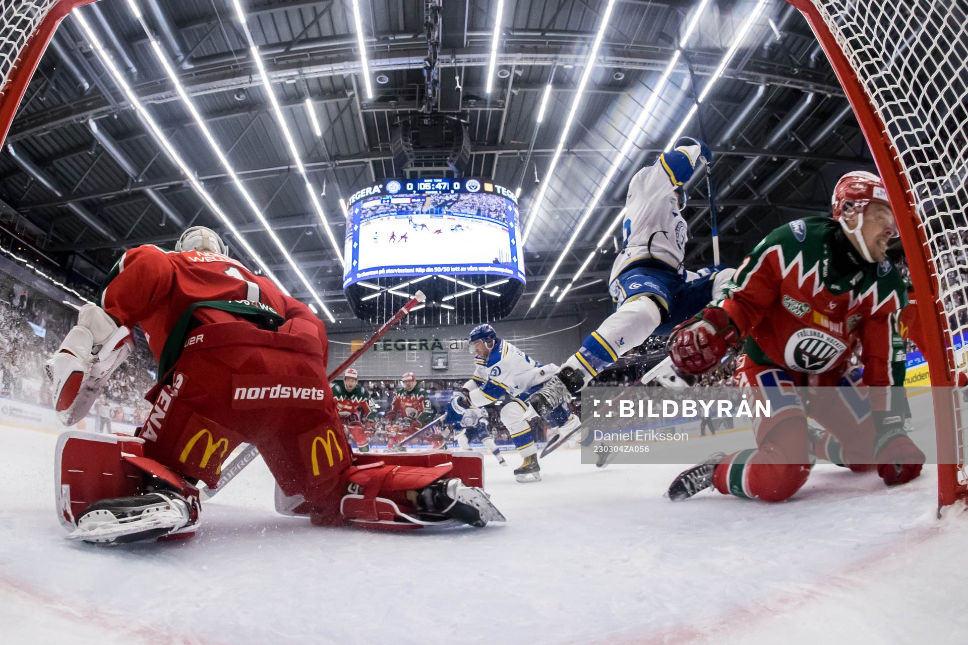 Frölundas målvakt Lars Johansson och Leksands Justin