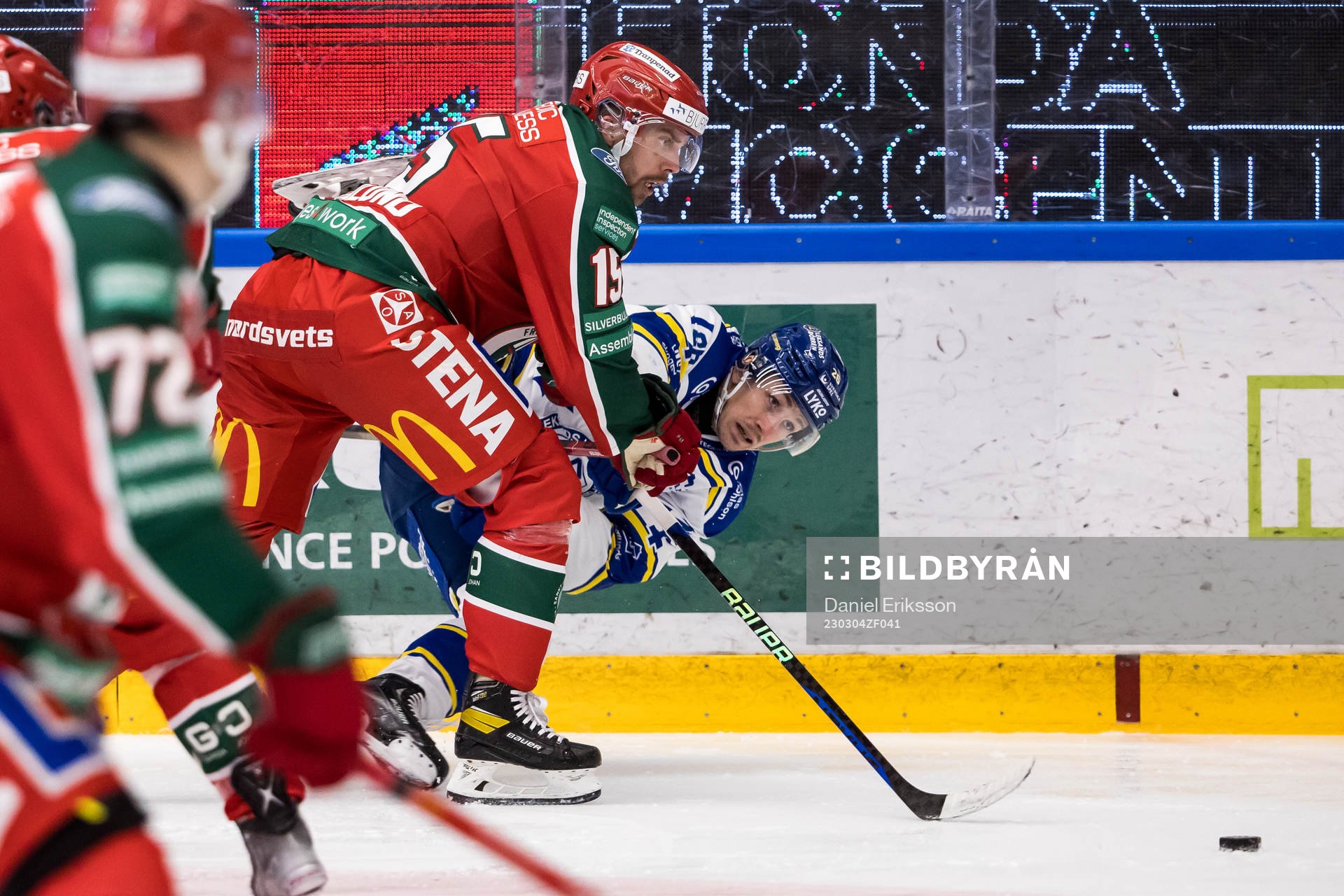 Frölundas Anders Grönlund och Leksands Patrik Noren