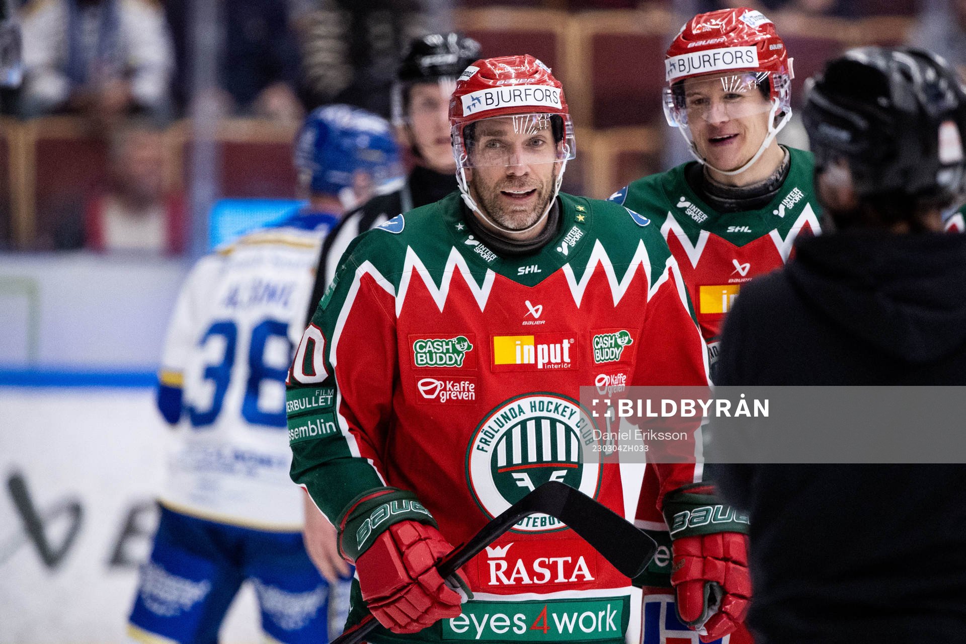 Frölundas Joel Lundqvist jublar