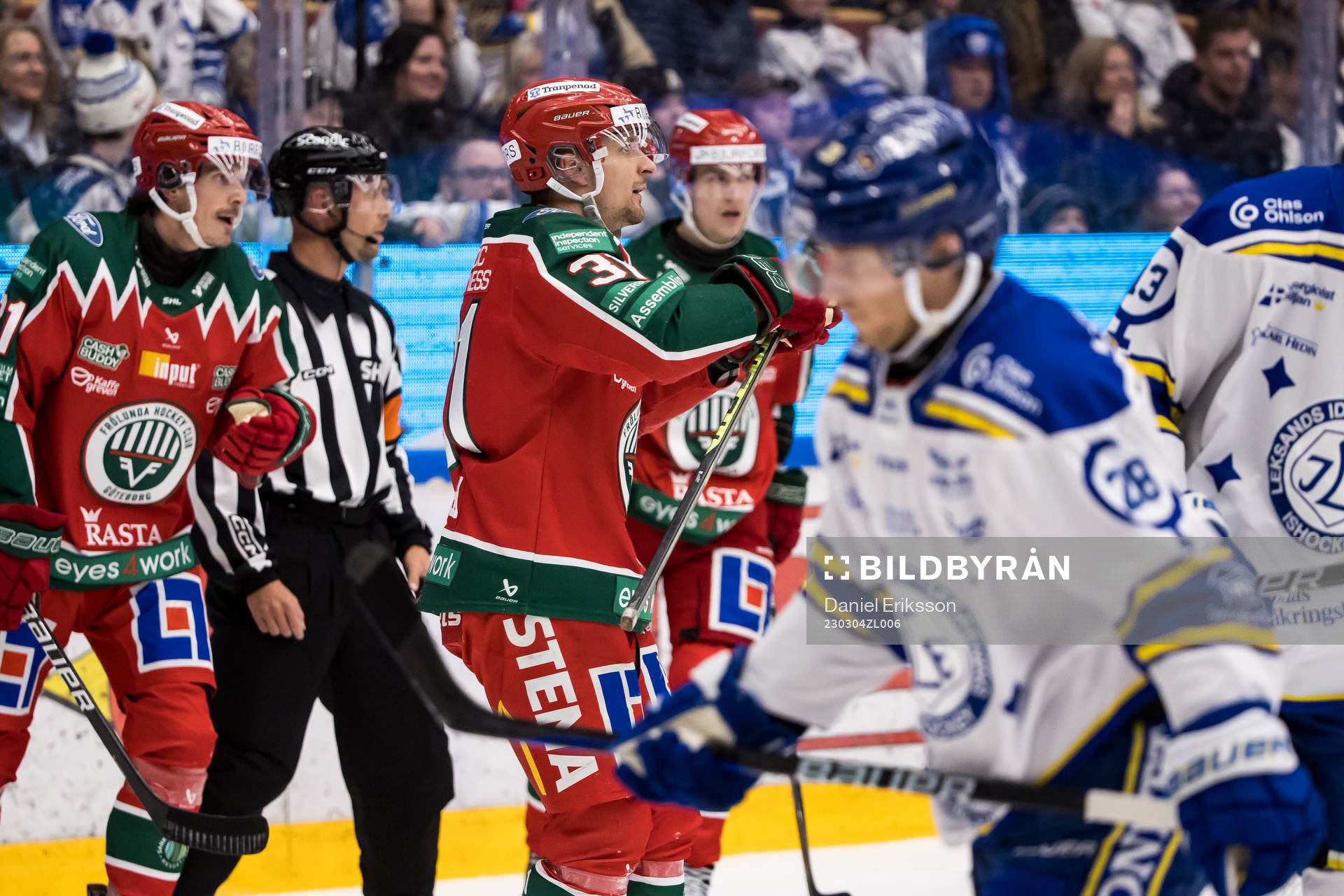 Frölundas Nicklas Lasu jubel