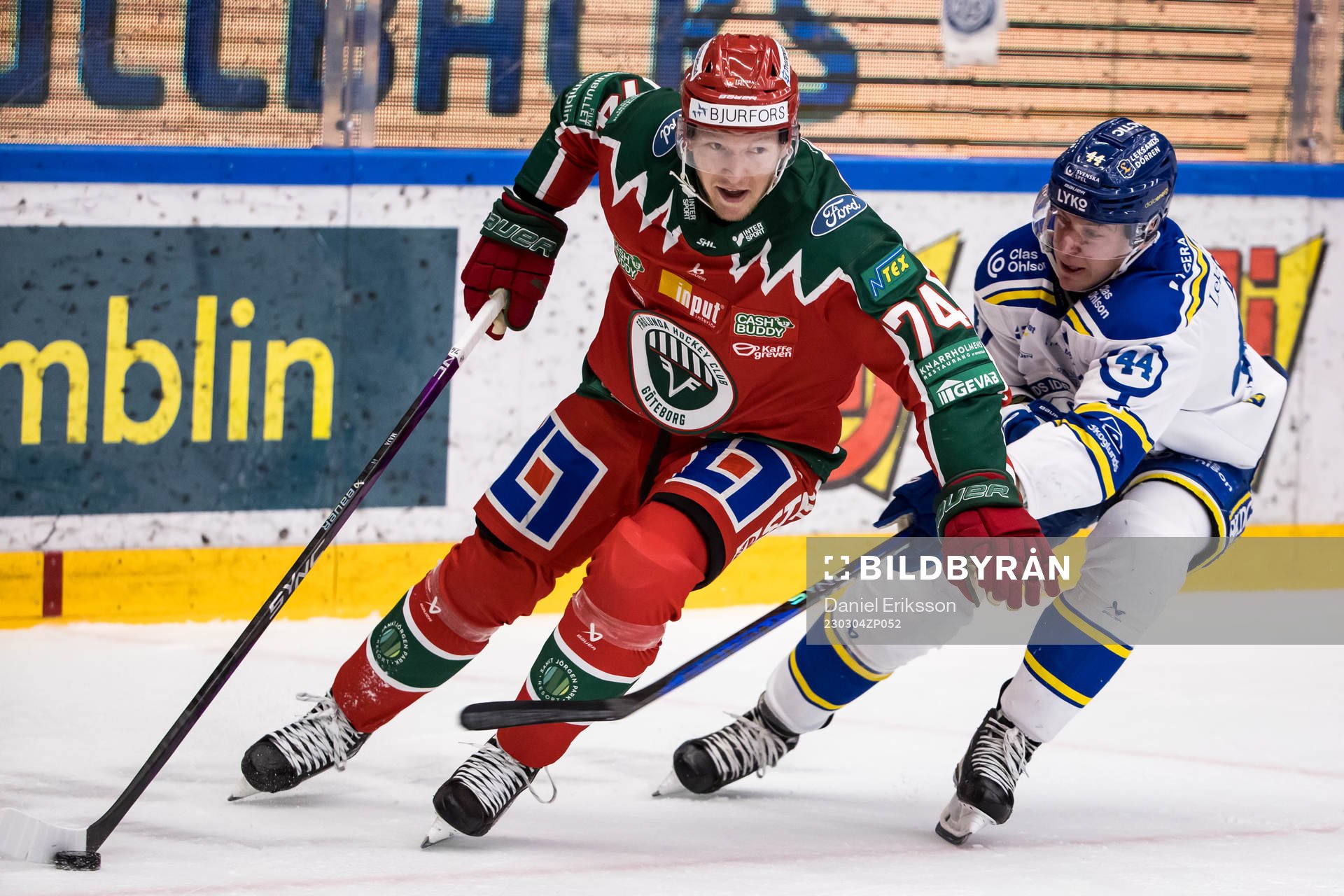 Frölundas Andreas Borgman och Leksands Carter Ashton