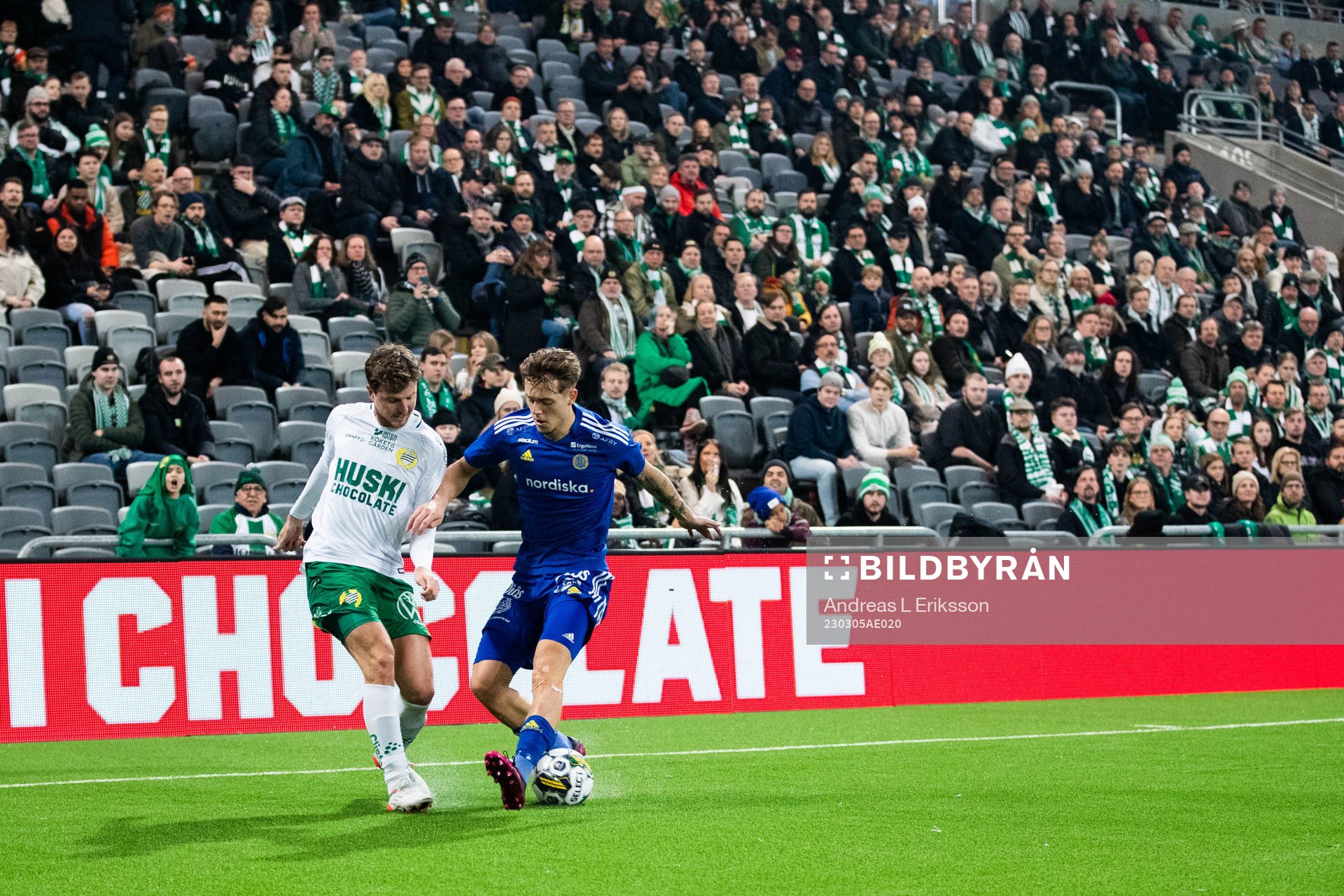 Hammarbys Joel Nilsson och GIF Sundsvalls Ludvig Nåvik