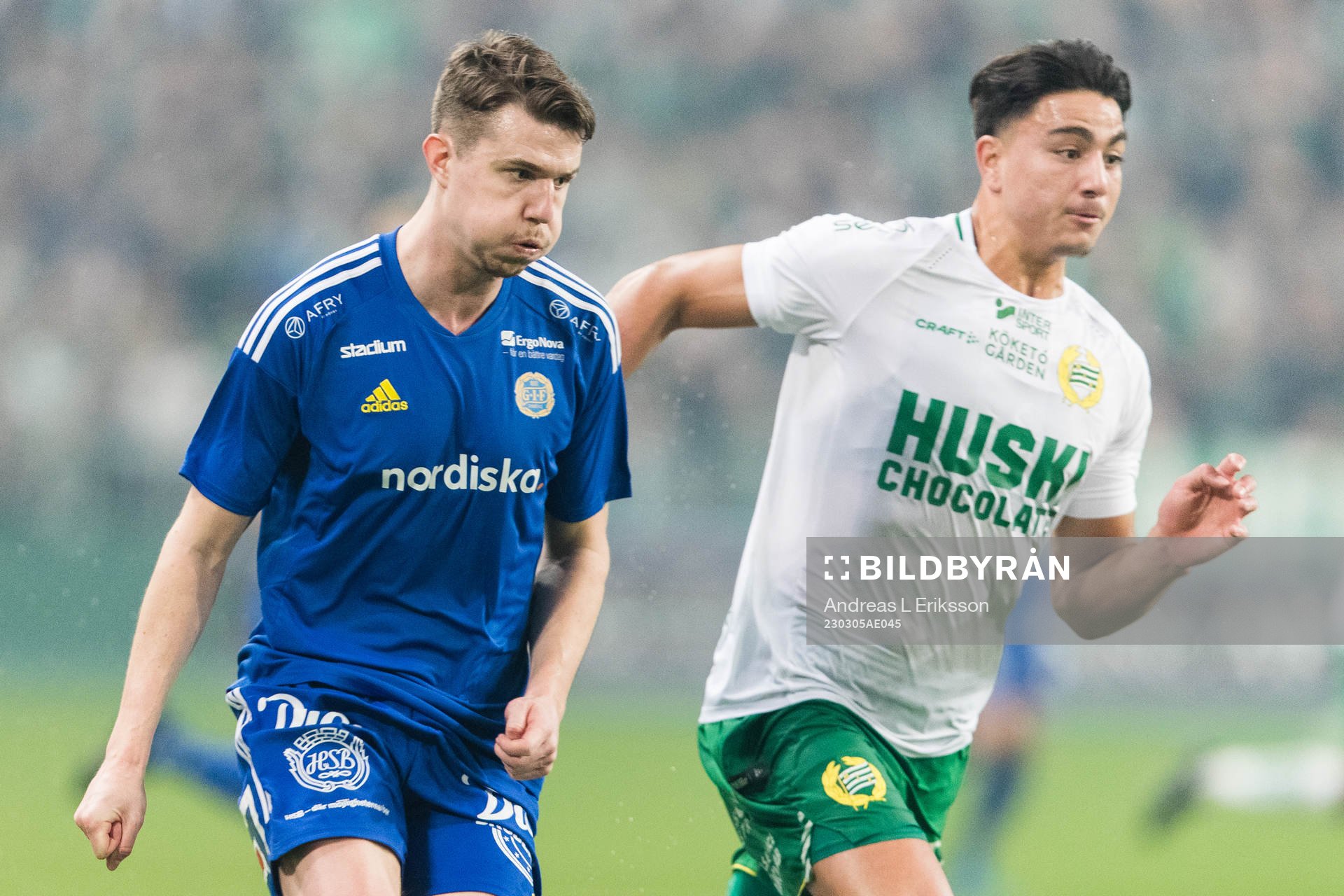 GIF Sundsvalls Fredrik Lundgren och Hammarbys Jusef Erabi
