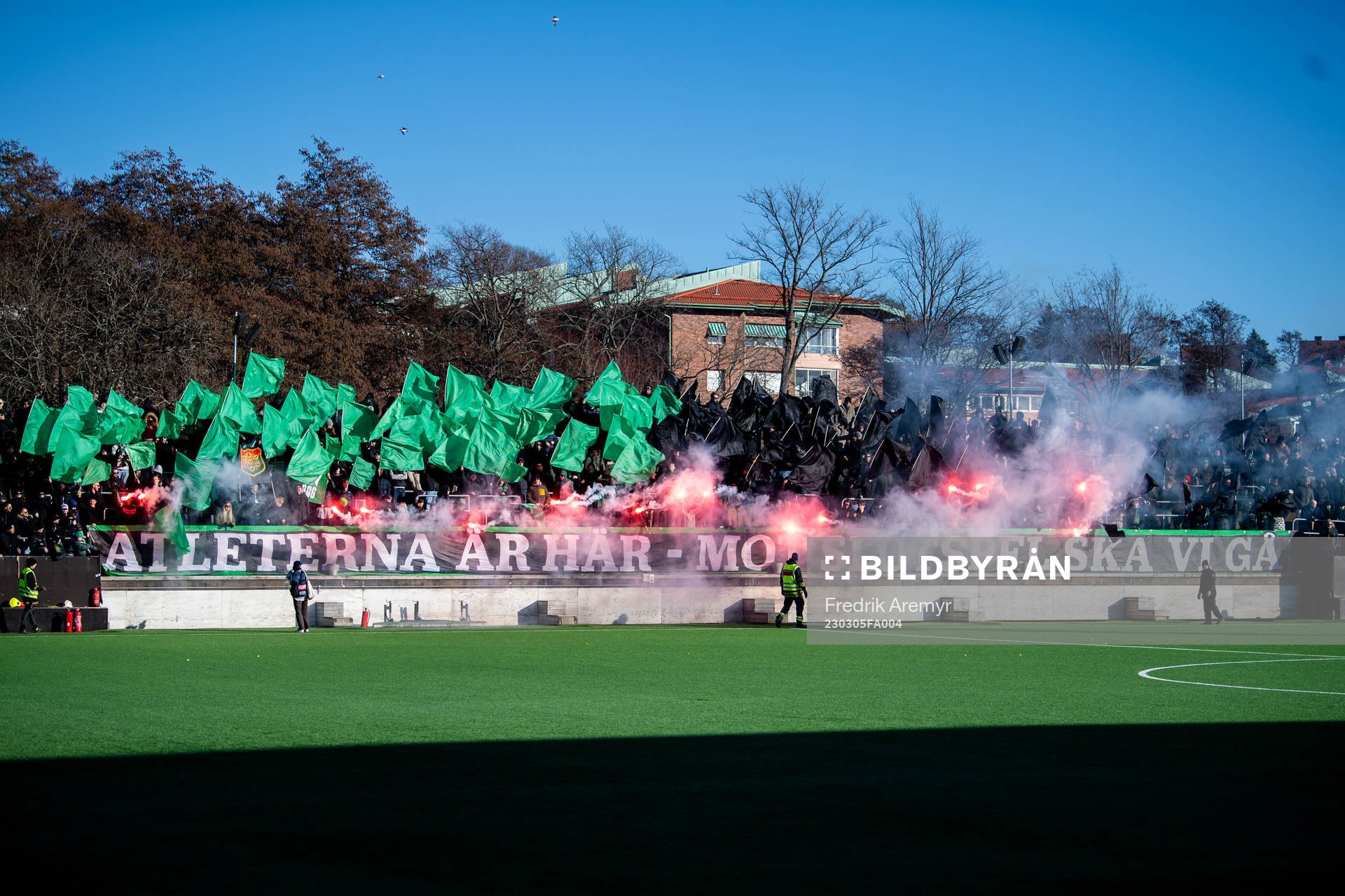 GAIS supportrar med tifo