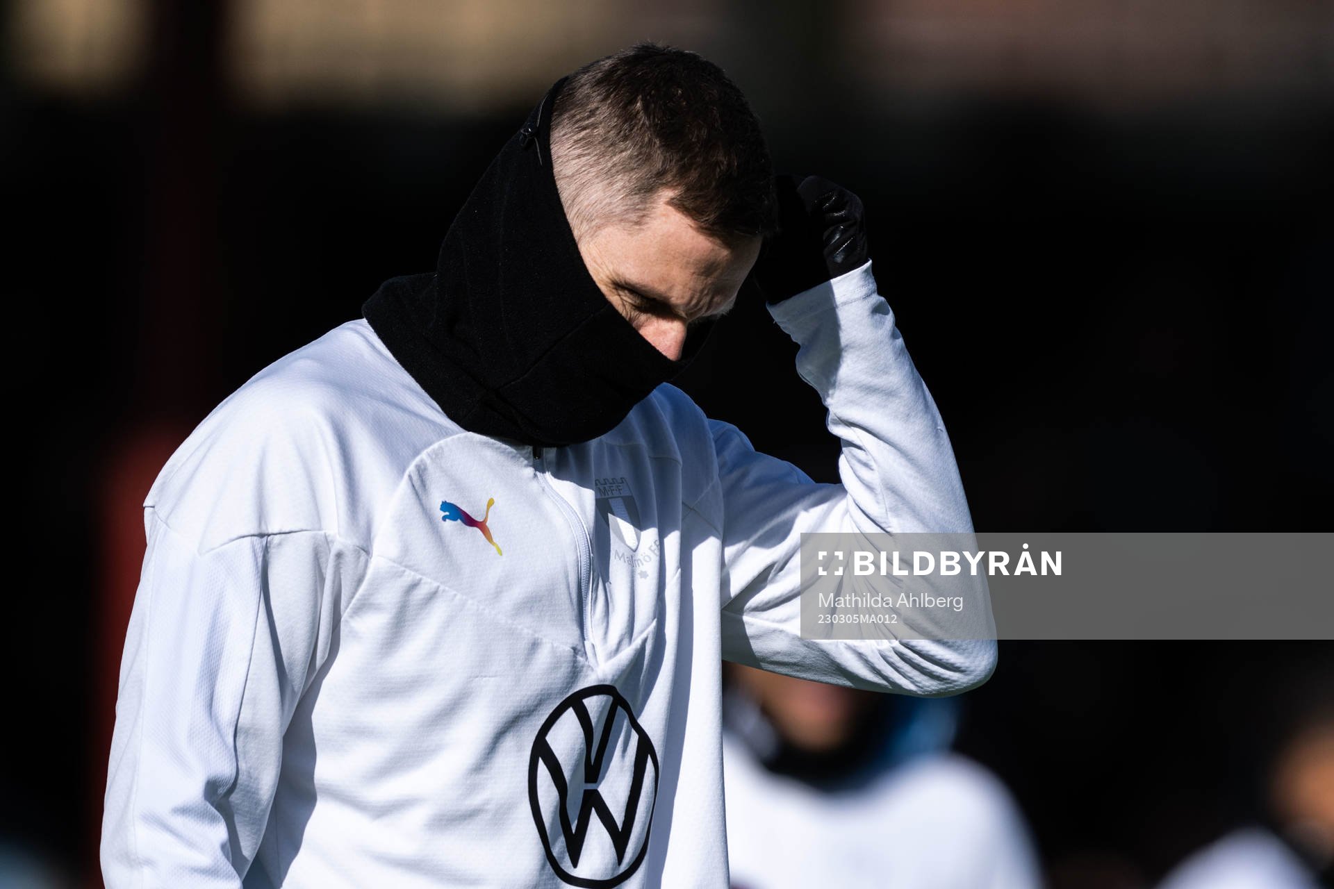 Malmö FFs Lasse Nielsen inför fotbollsmatchen i Svenska Cupen mellan Malmö FF och Degerfors den 5 mars 2023 i Malmö. 