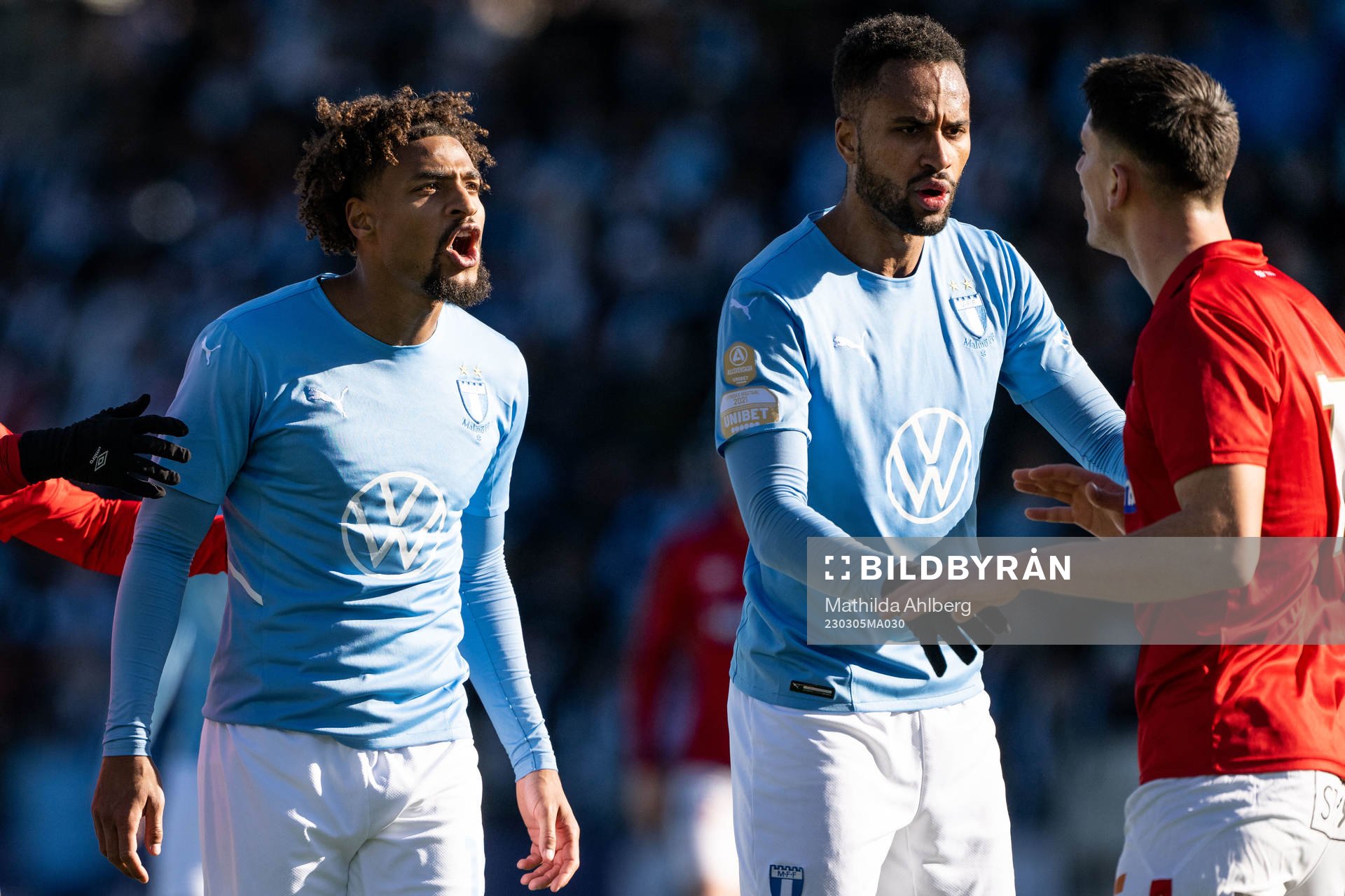 Malmö FFs Joseph Ceesay och Isaac Kiese Thelin