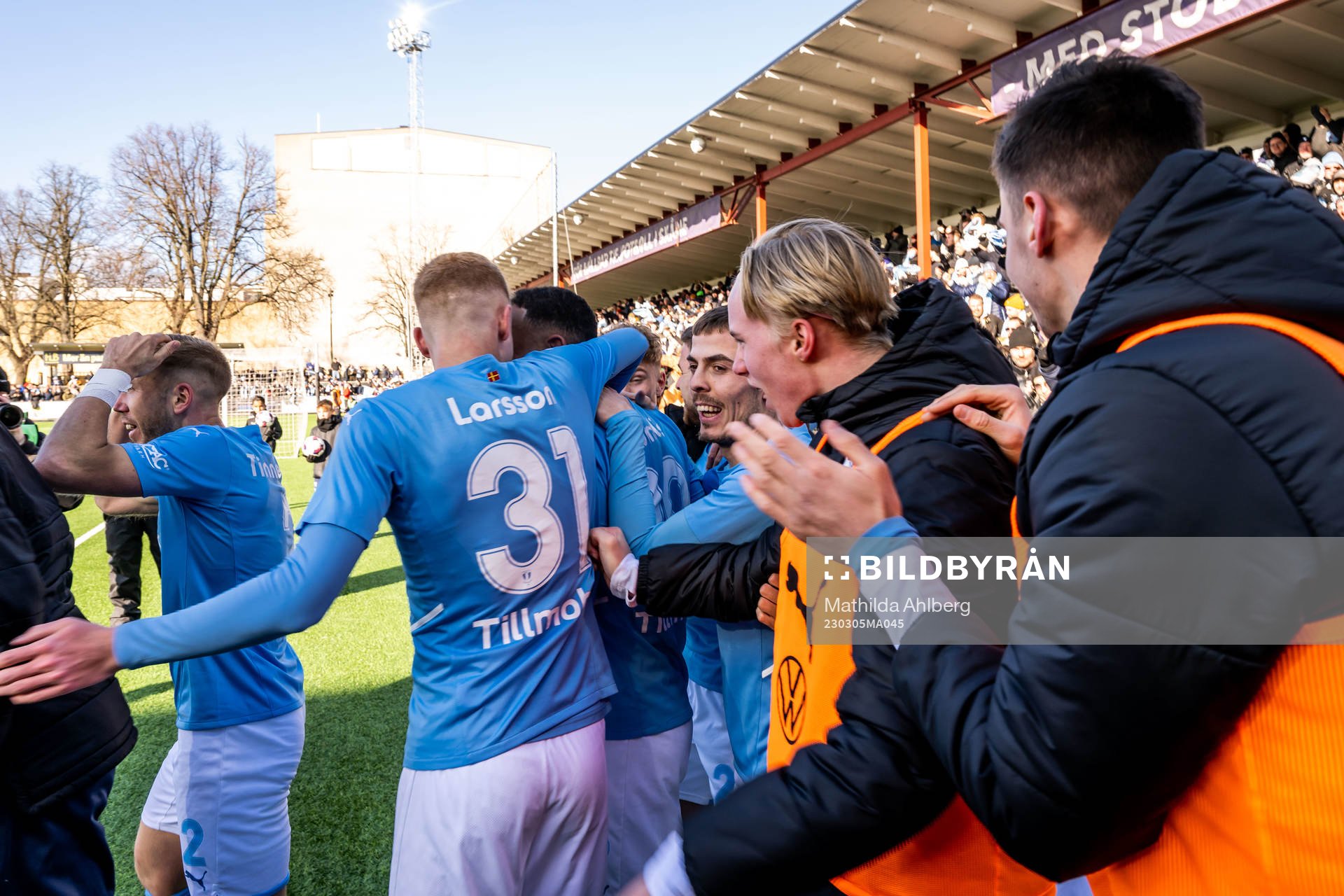 Malmö FFs spelare  jublar