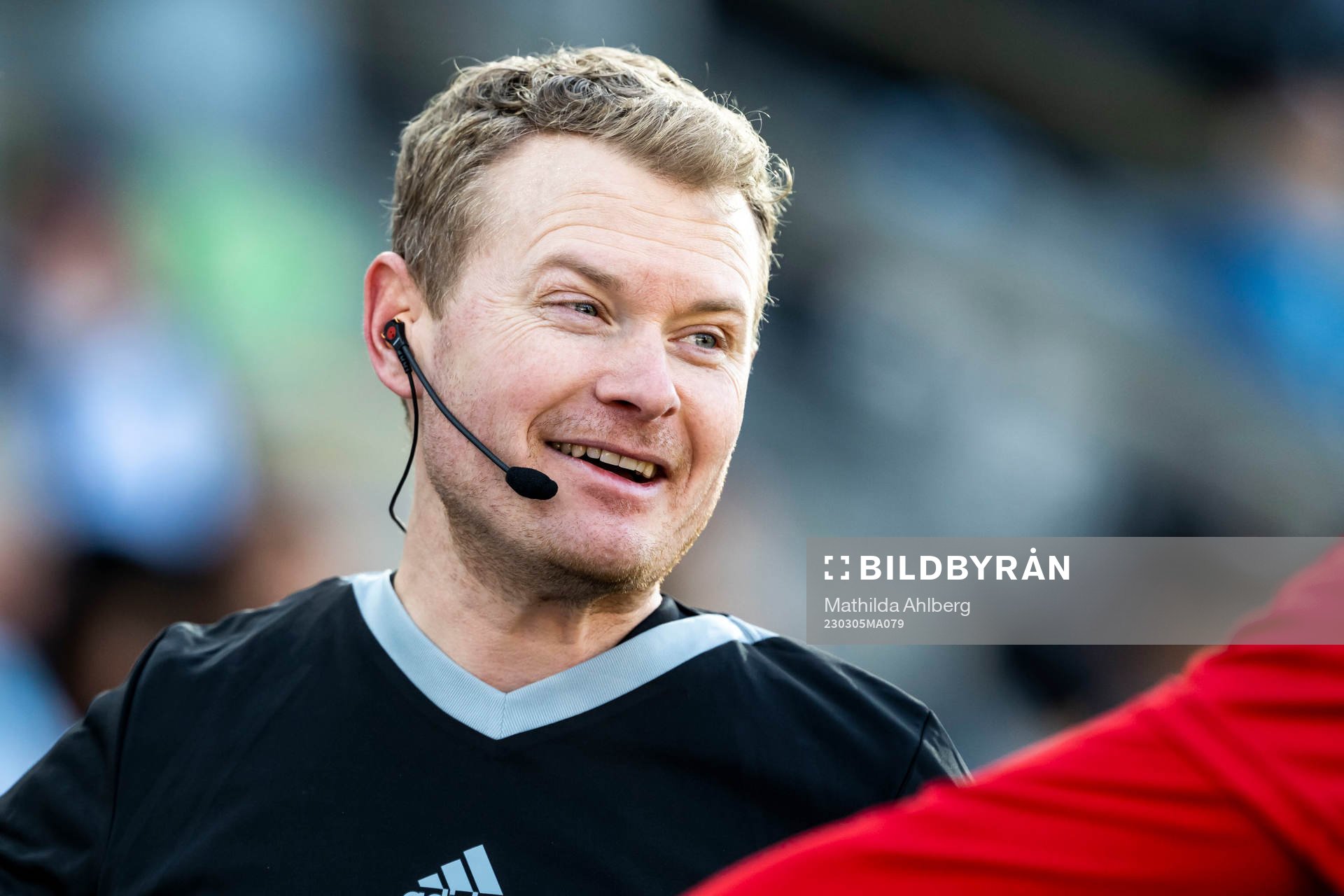 Domare Fredrik Klitte under fotbollsmatchen i Svenska Cupen mellan Malmö FF och Degerfors den 5 mars 2023 i Malmö. 