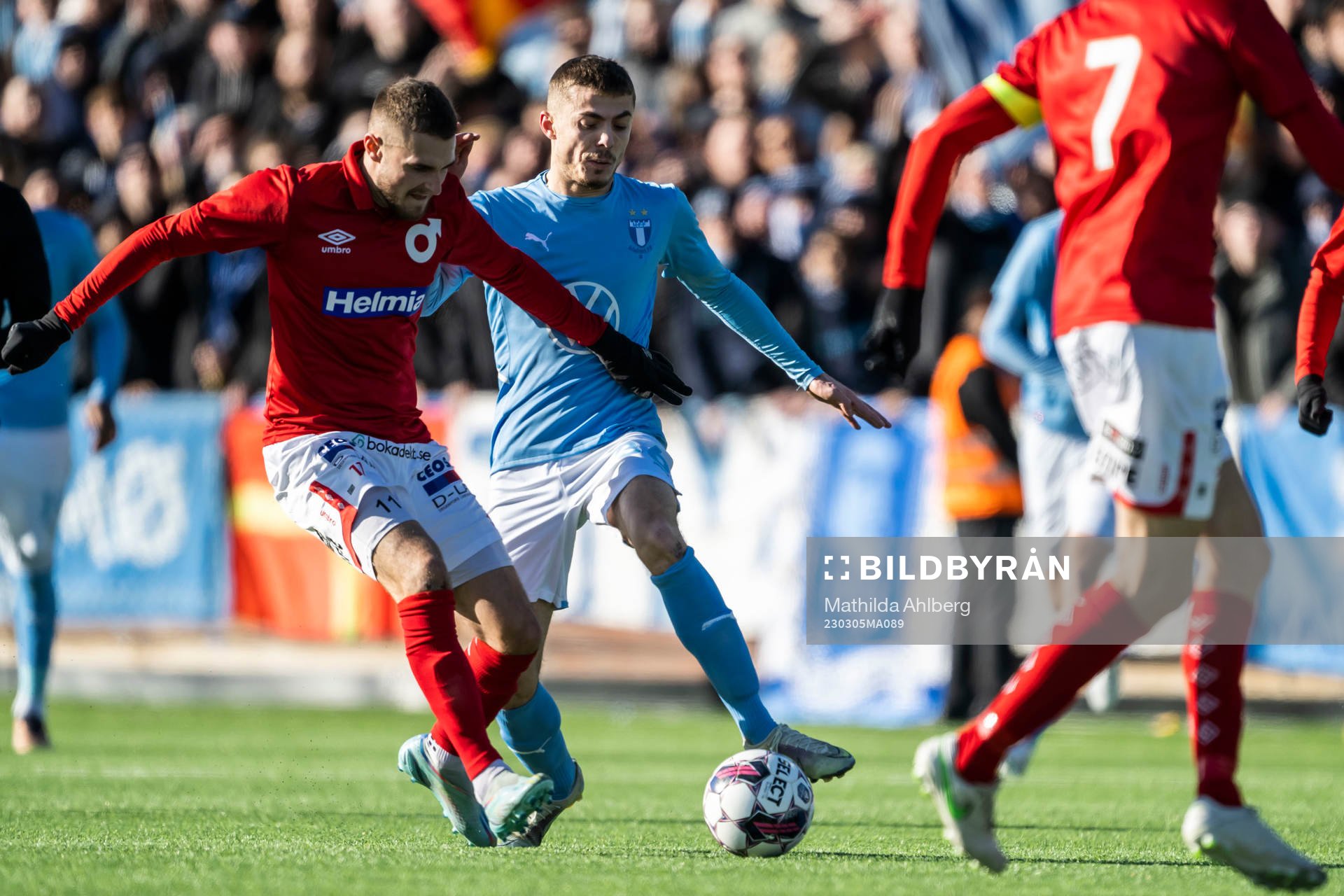 Degerfors Christos Gravius och Malmö FFs Patriot Sejdiu