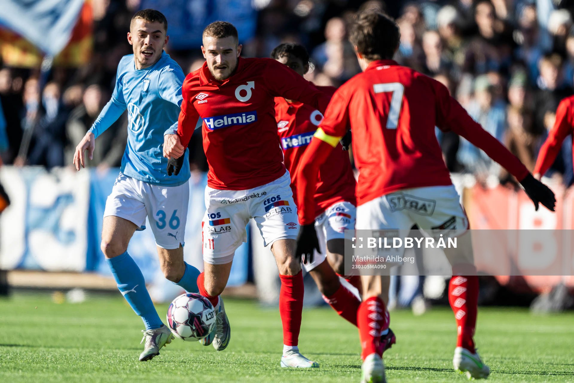 Degerfors Christos Gravius och Malmö FFs Patriot Sejdiu