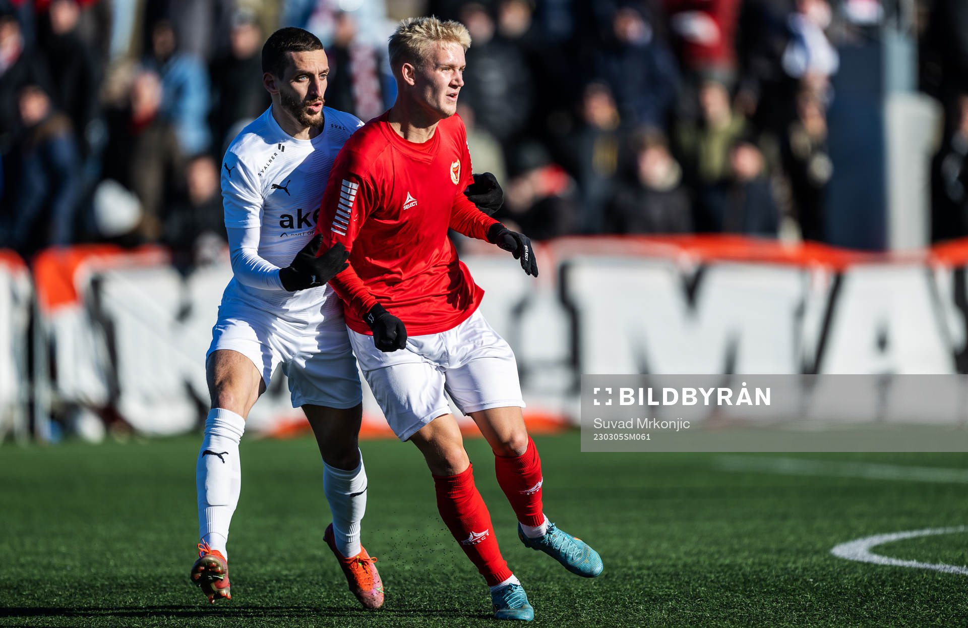 Helsingborgs Arian Kabashi och Kalmars Carl Gustafsson