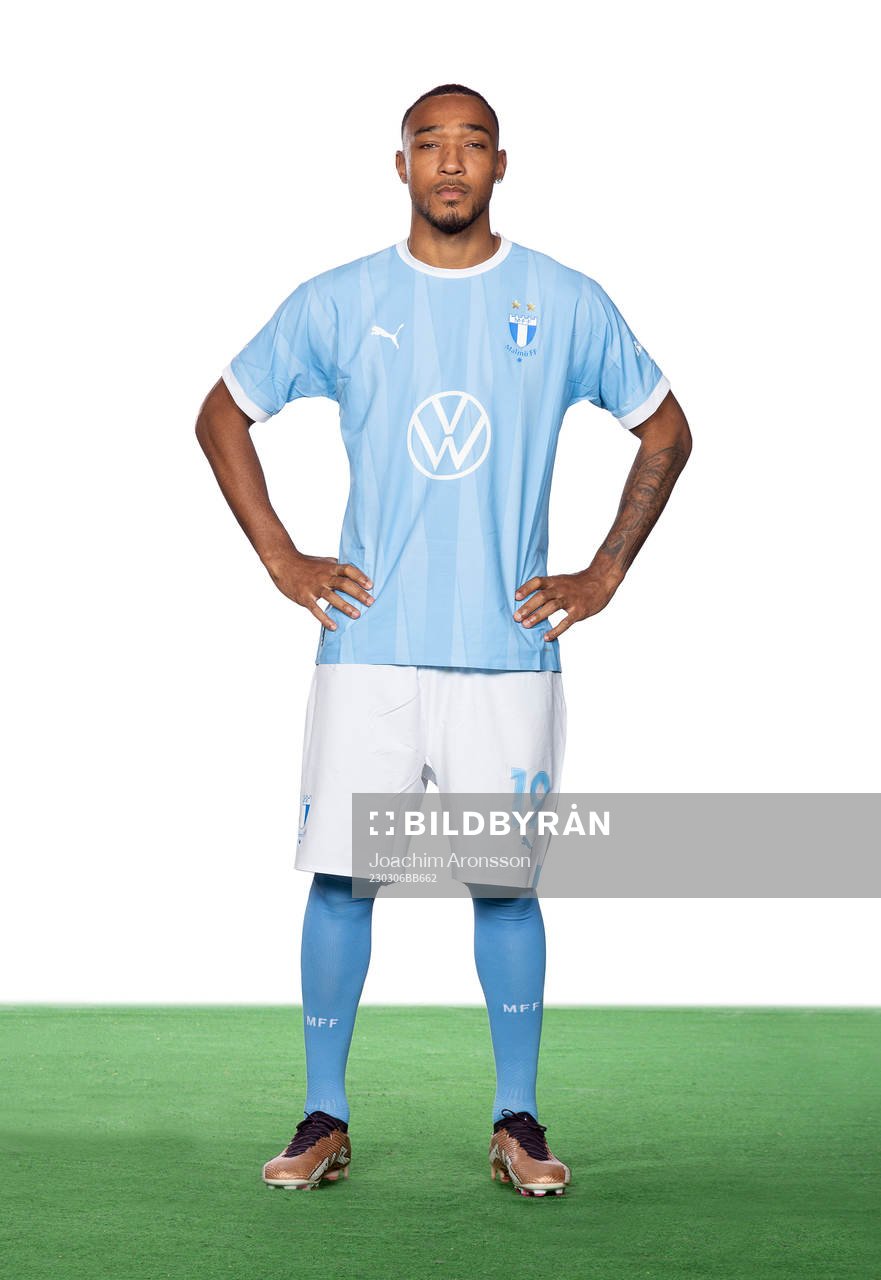 Malmös Derek Cornelius poserar för ett porträtt den 6 mars 2023 i Malmö.