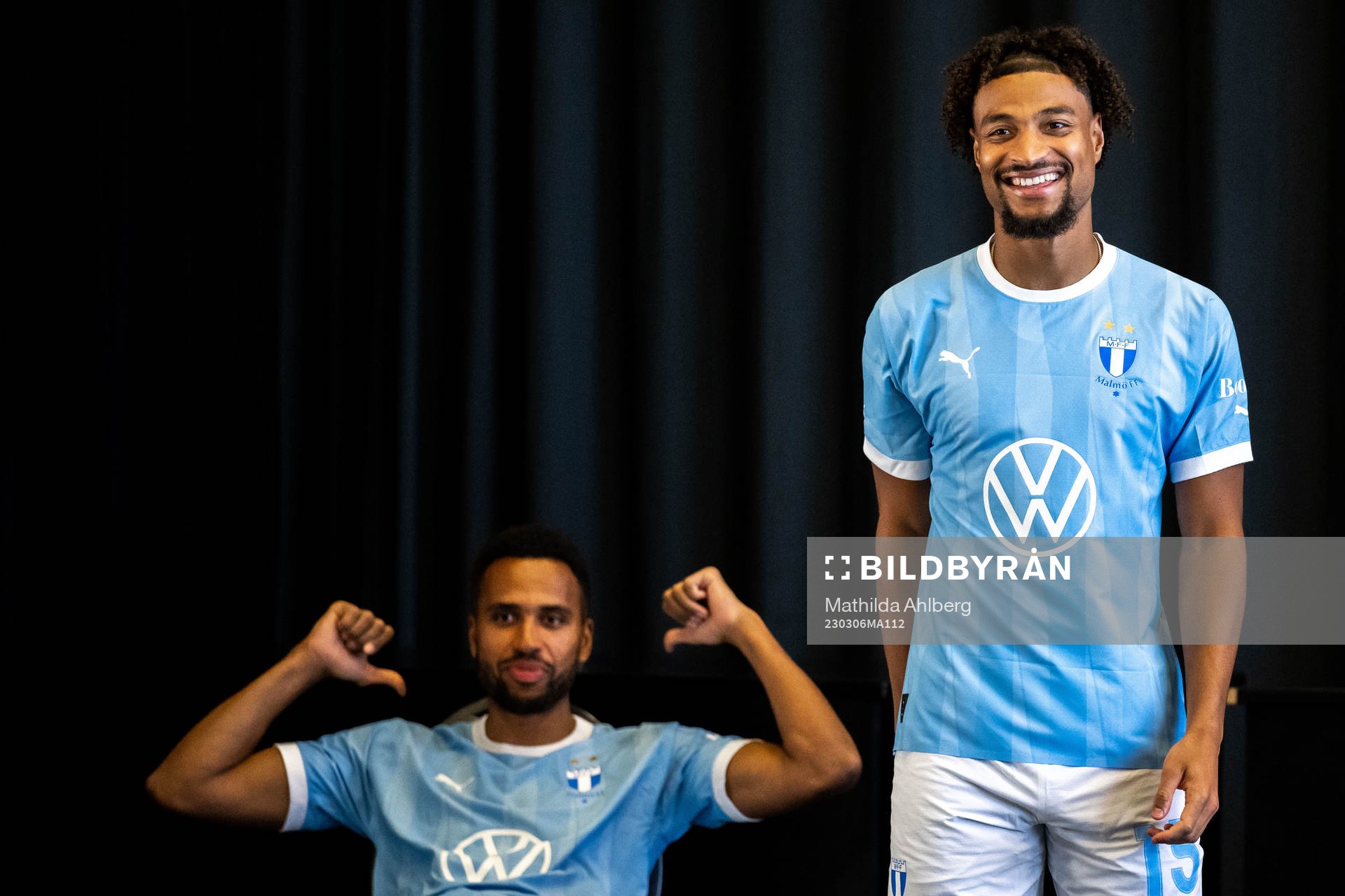 Malmö FFs Isaac Kiese Thelin och Joseph Ceesay