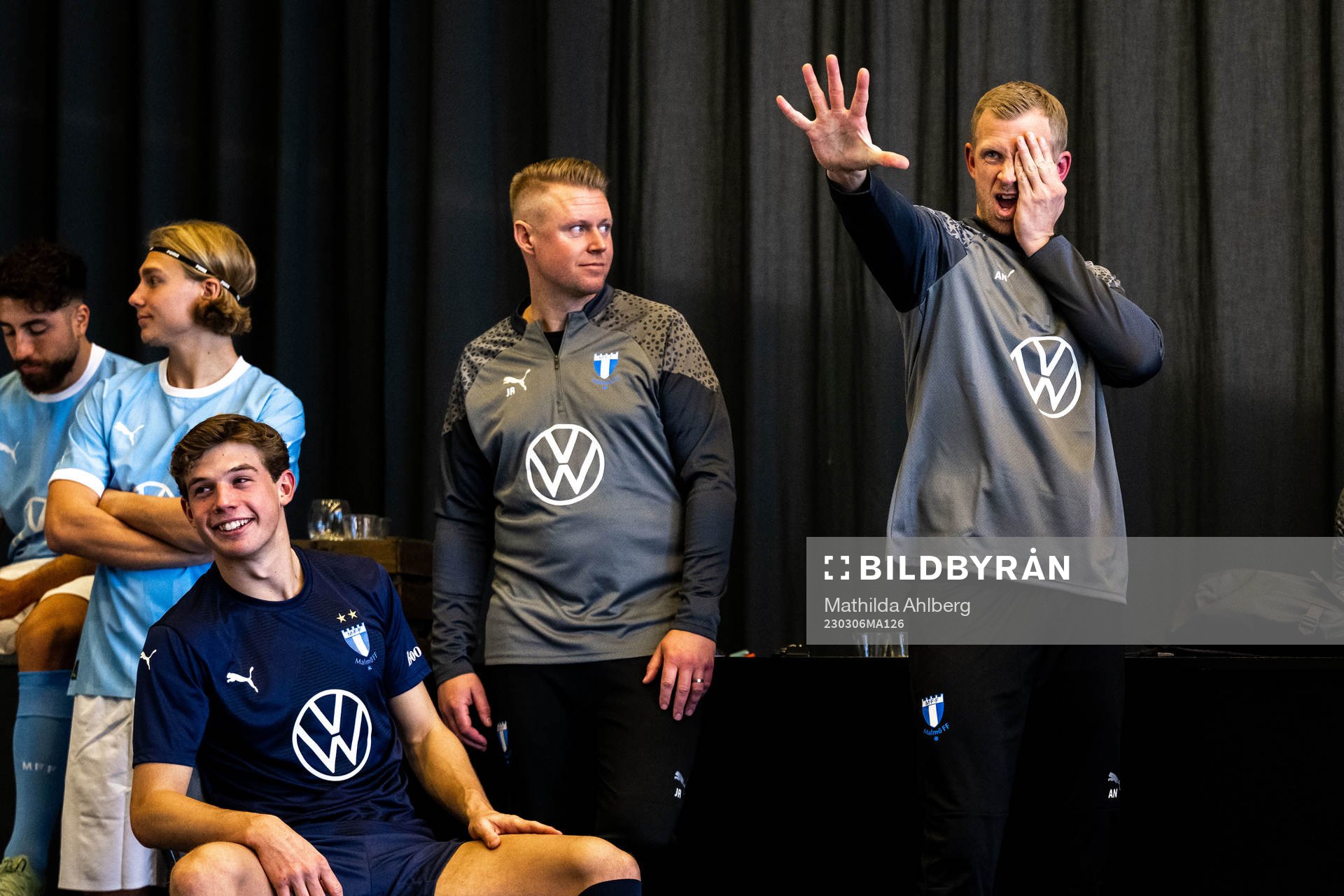 Malmö FFs Målvakt Melker Ellborg, fysioterapeut Jesper