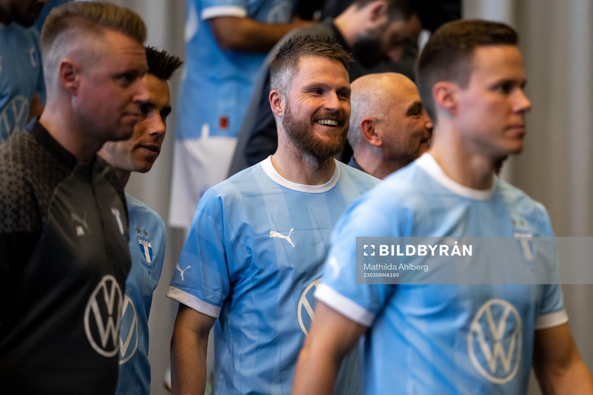 Malmö FFs Lasse Nielsen under en lagfotografering den 6 mars 2023 i Malmö. 