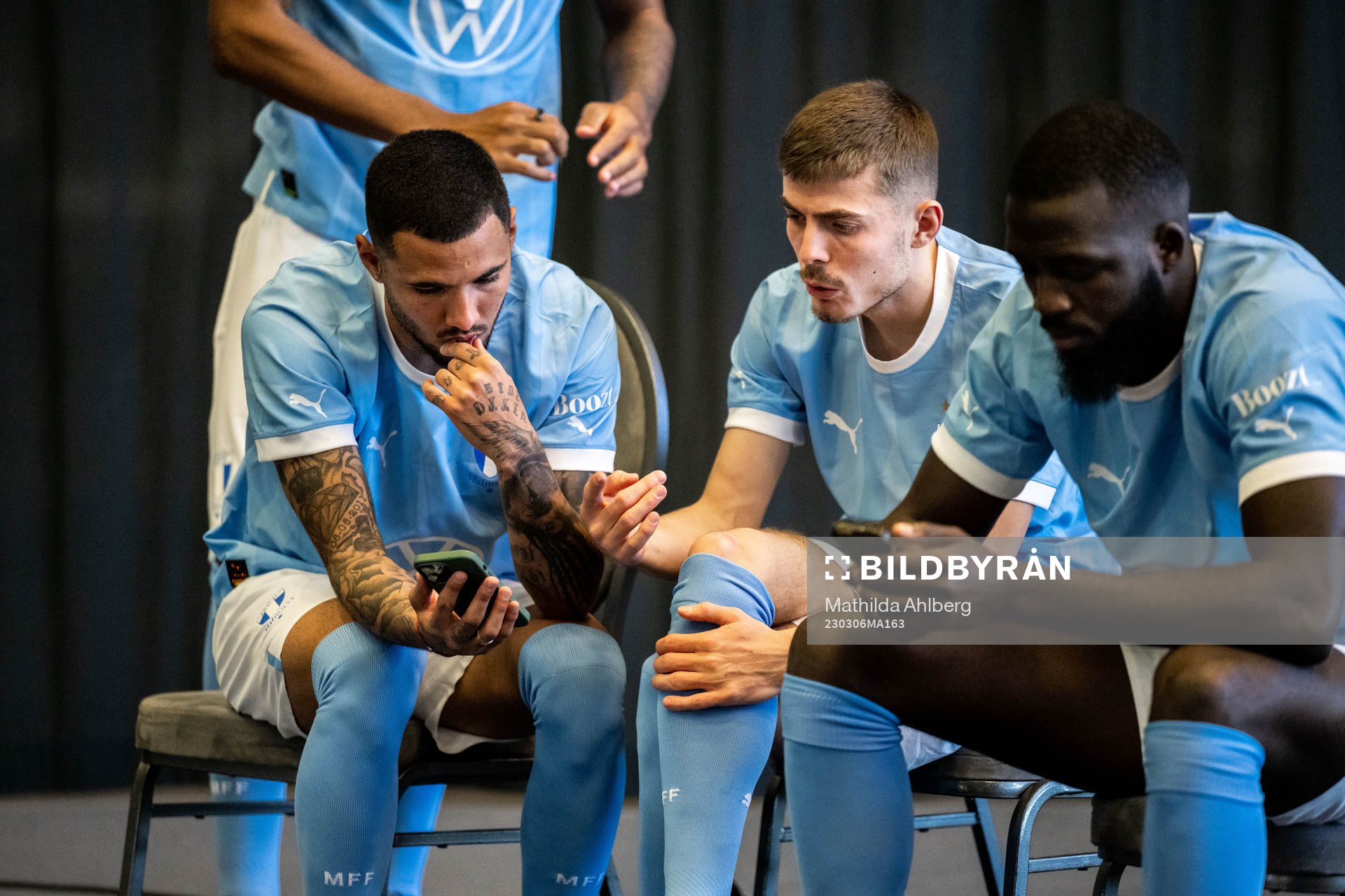 Malmö FFs Sergio Pena, Patriot Sejdiu och Mahame Siby