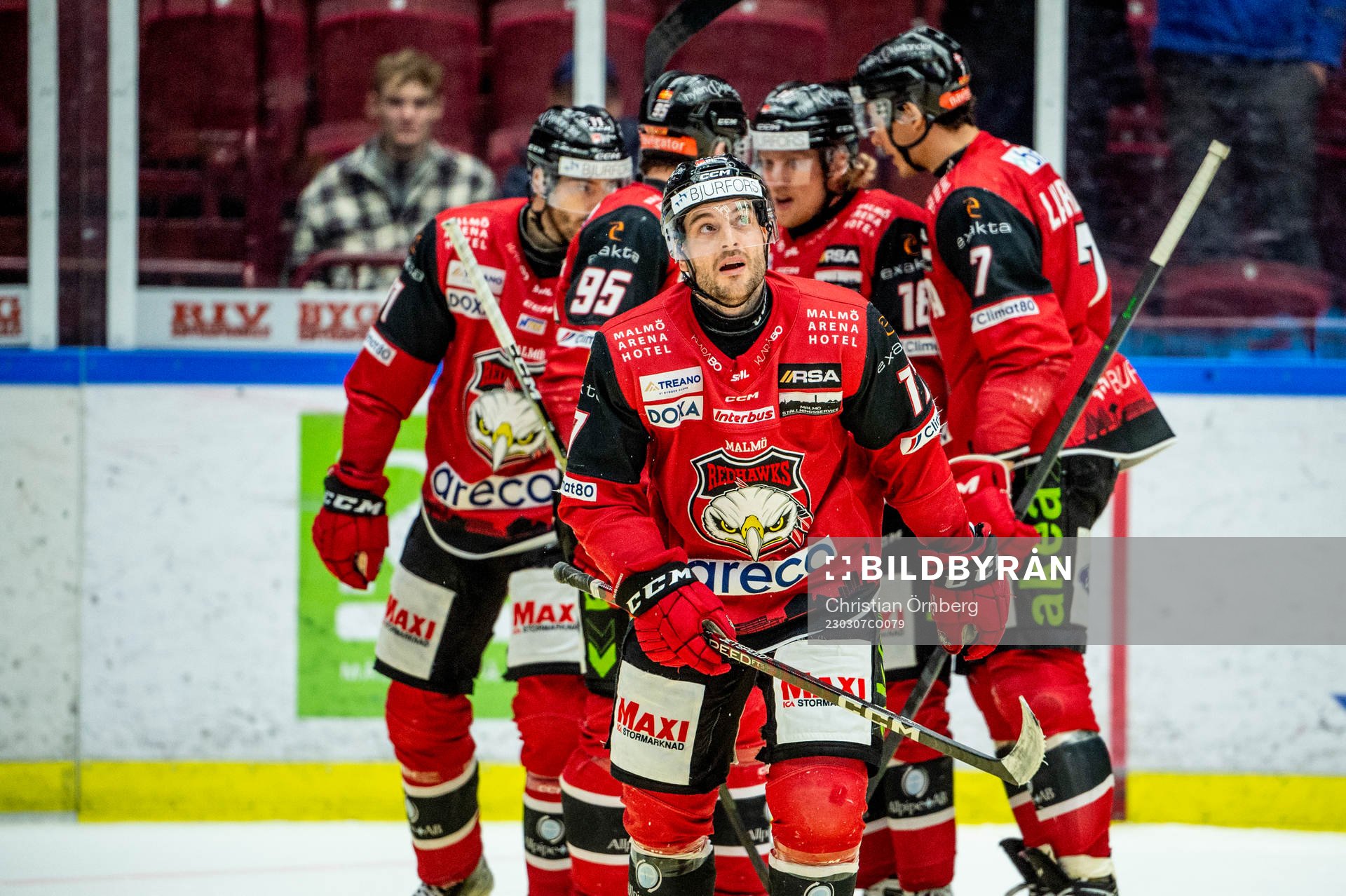 Malmö Redhawks Pathrik Westerholm jublar