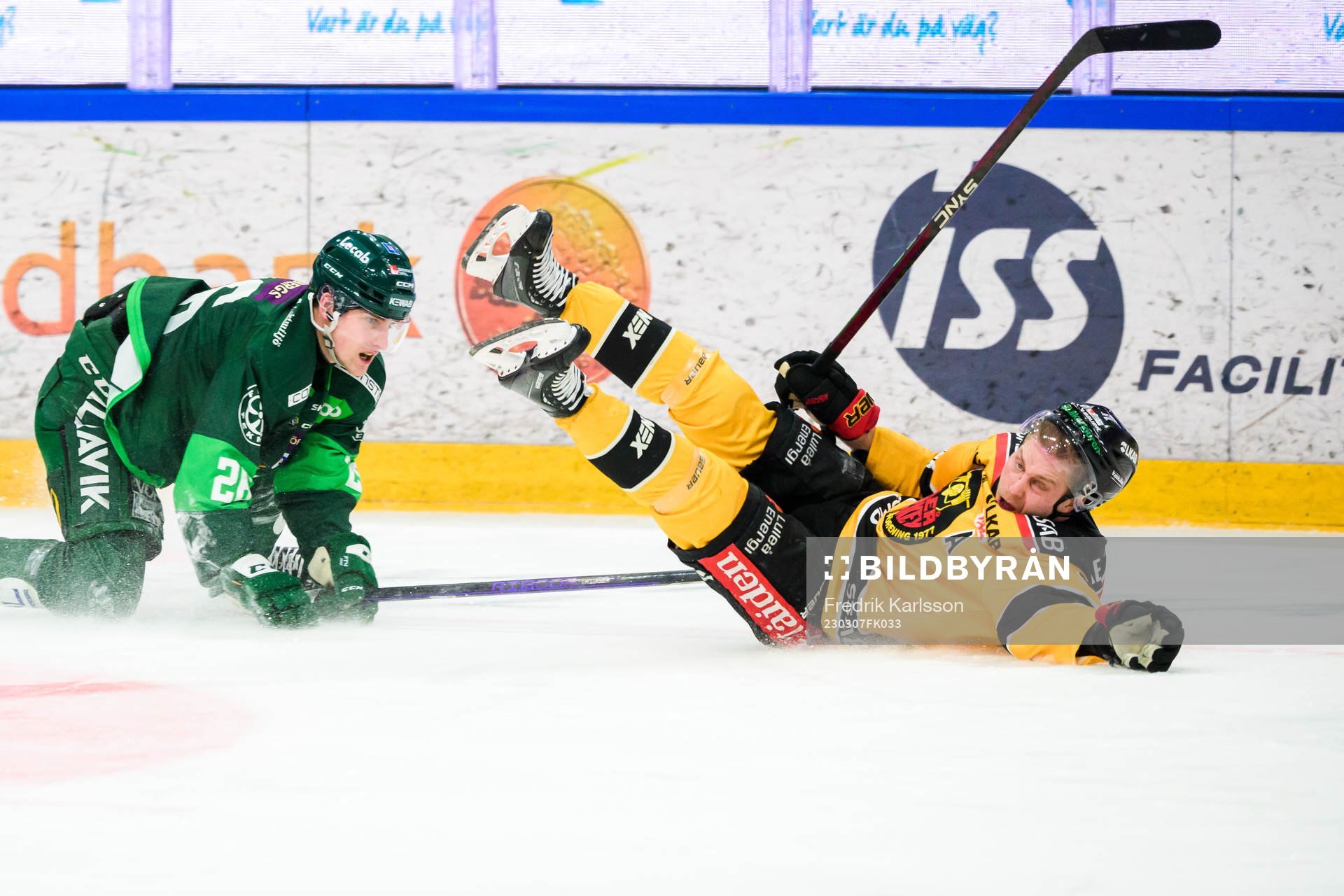 Färjestads Joel Nyström och Luleås Juhani Tyrväinen