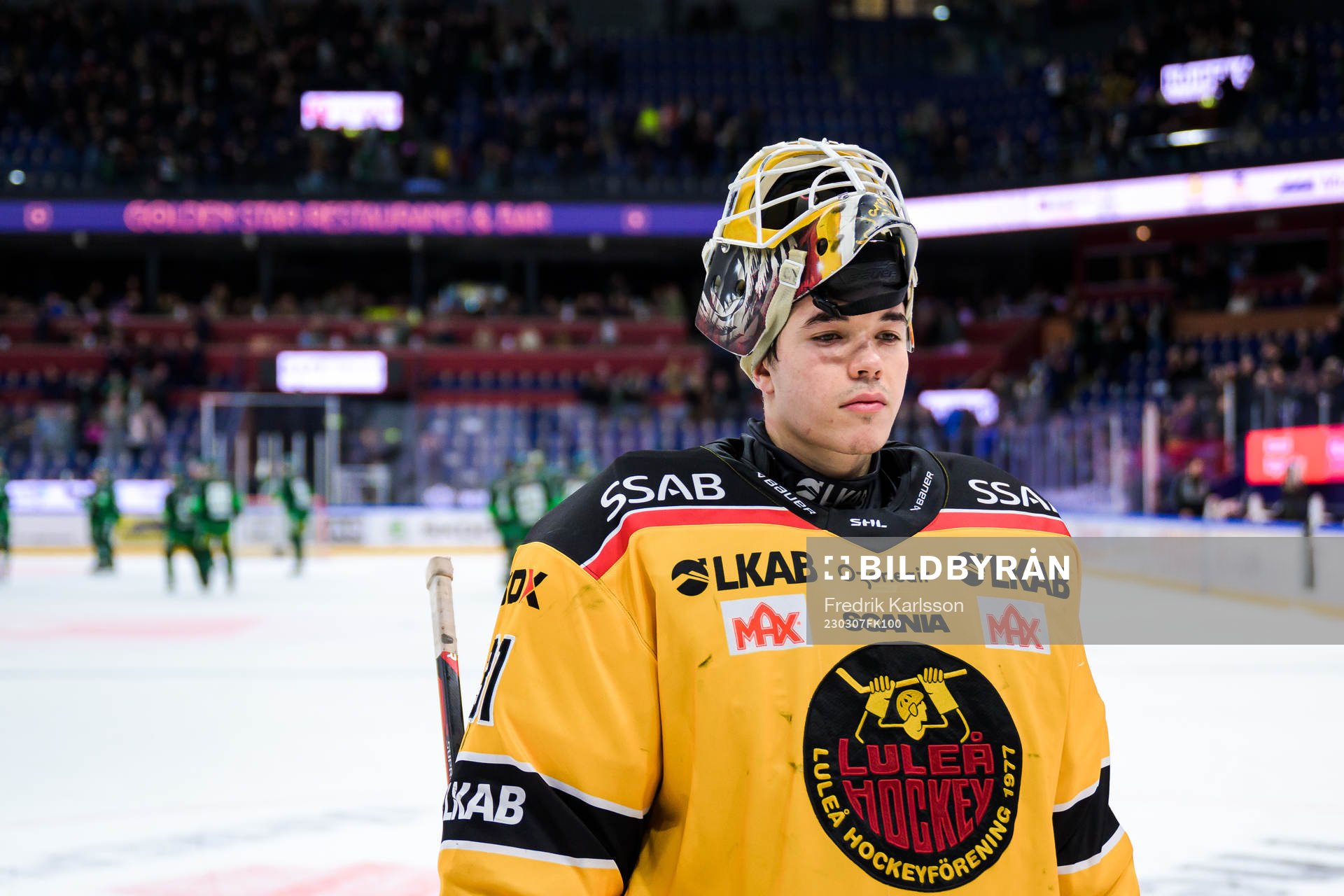 Luleås målvakt Matteus Ward deppar