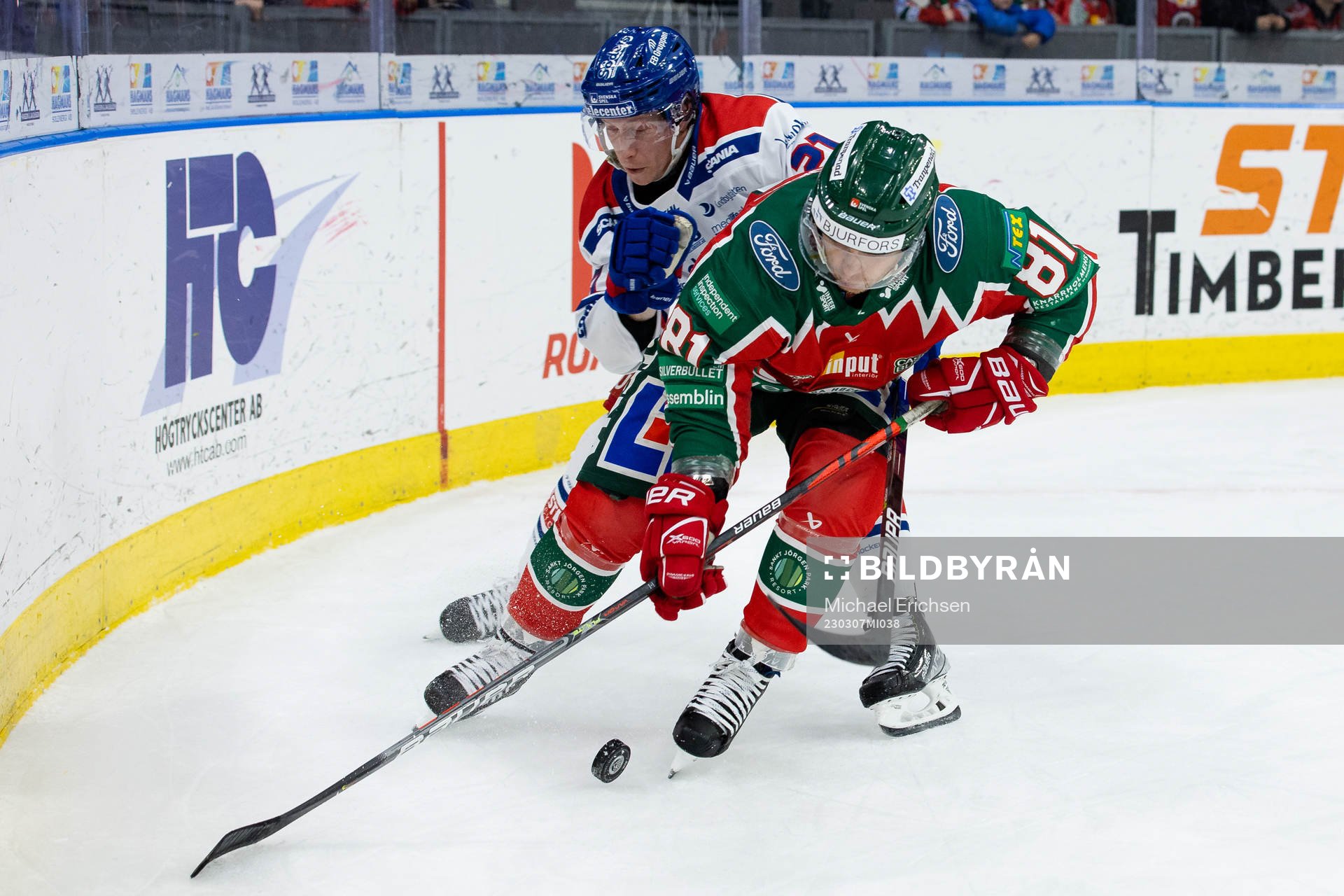 Oskarshamns Myles Powell och Frölundas Ryan Lasch