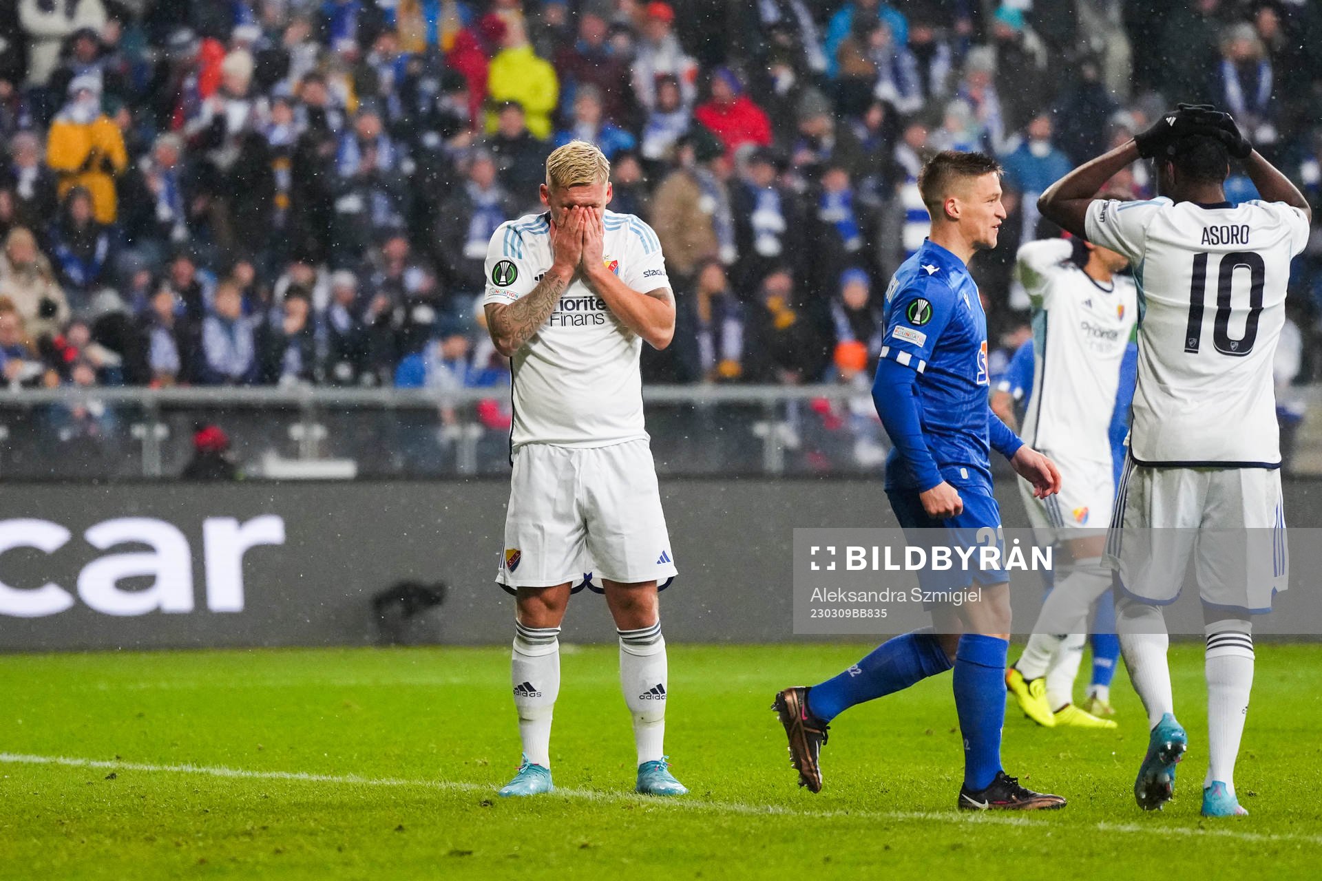 Victor Edvardsen of Djurgården looks dejected