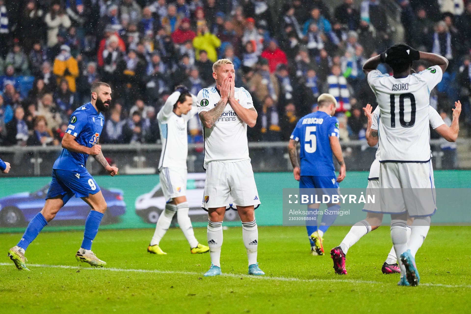 Victor Edvardsen of Djurgården looks dejected