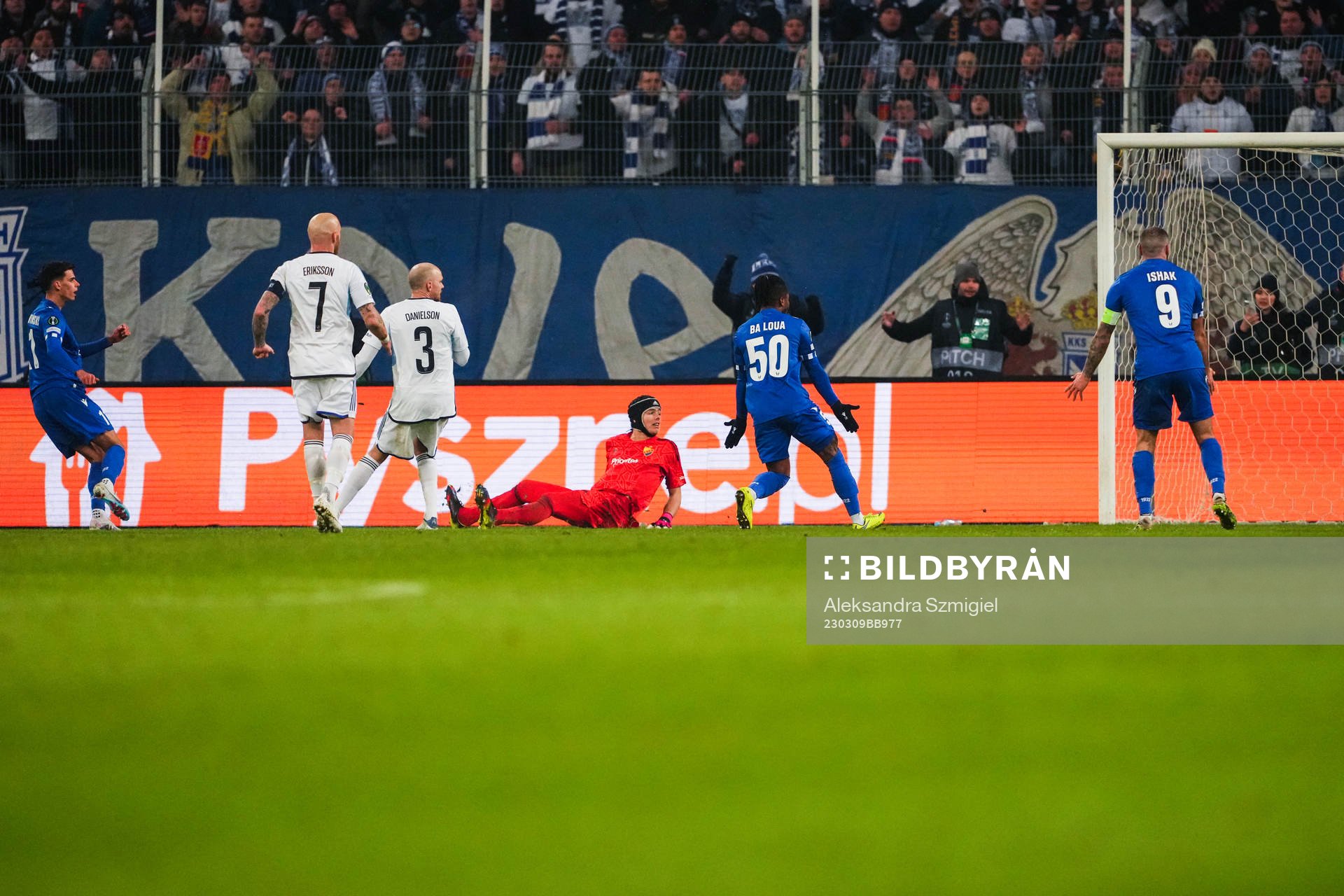 Filip Marchwinski of Lech Poznan scores 2-0 behind