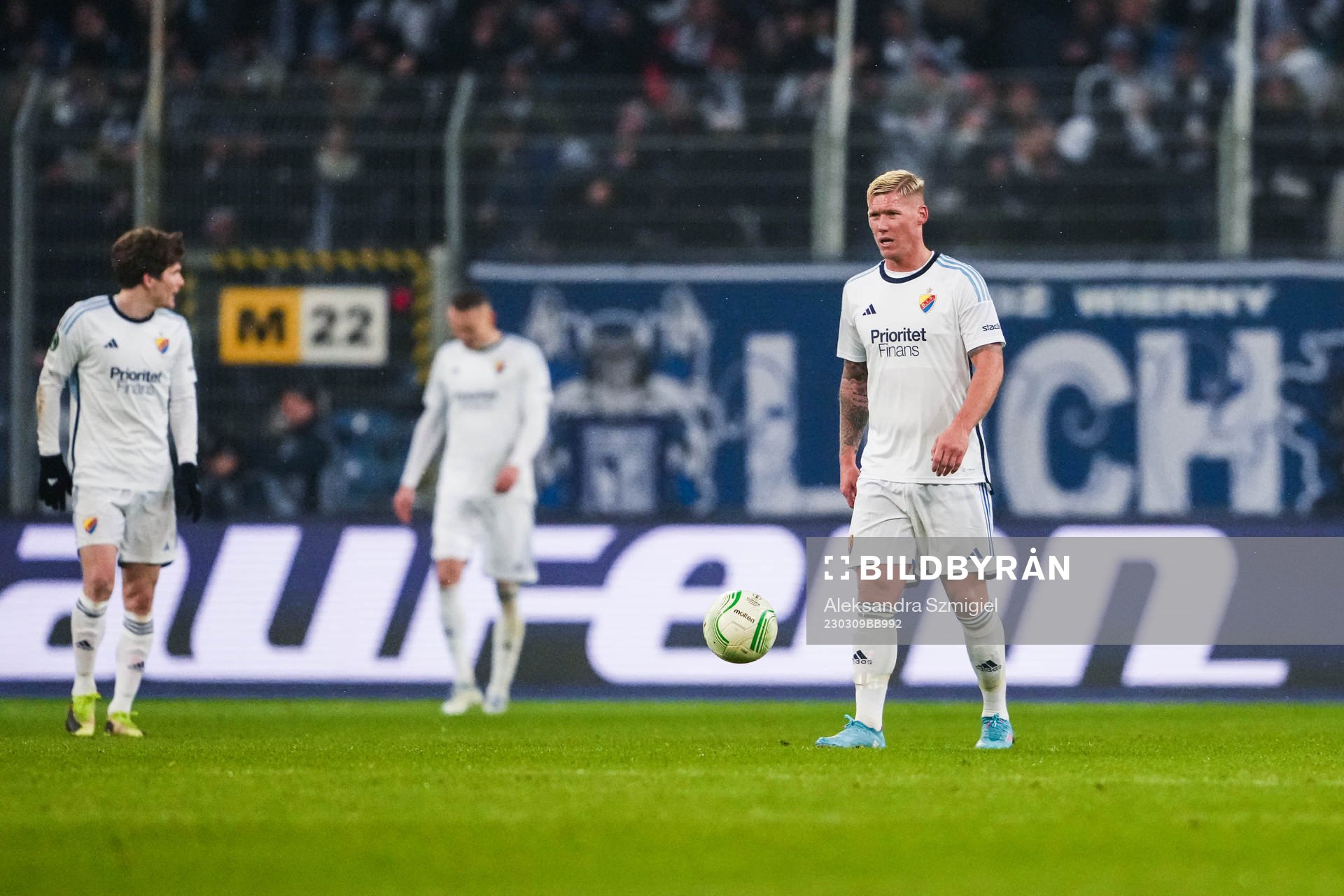 Victor Edvardsen of Djurgården looks dejected