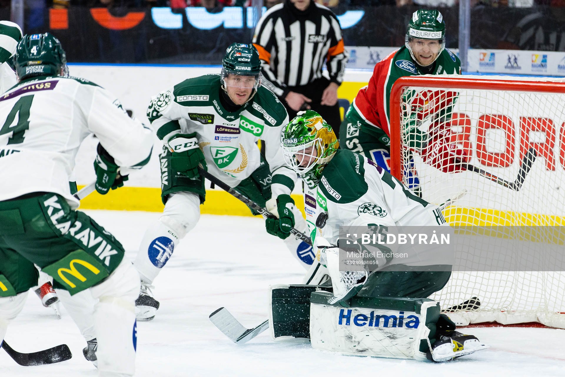 Färjestads målvakt Dennis Hildeby