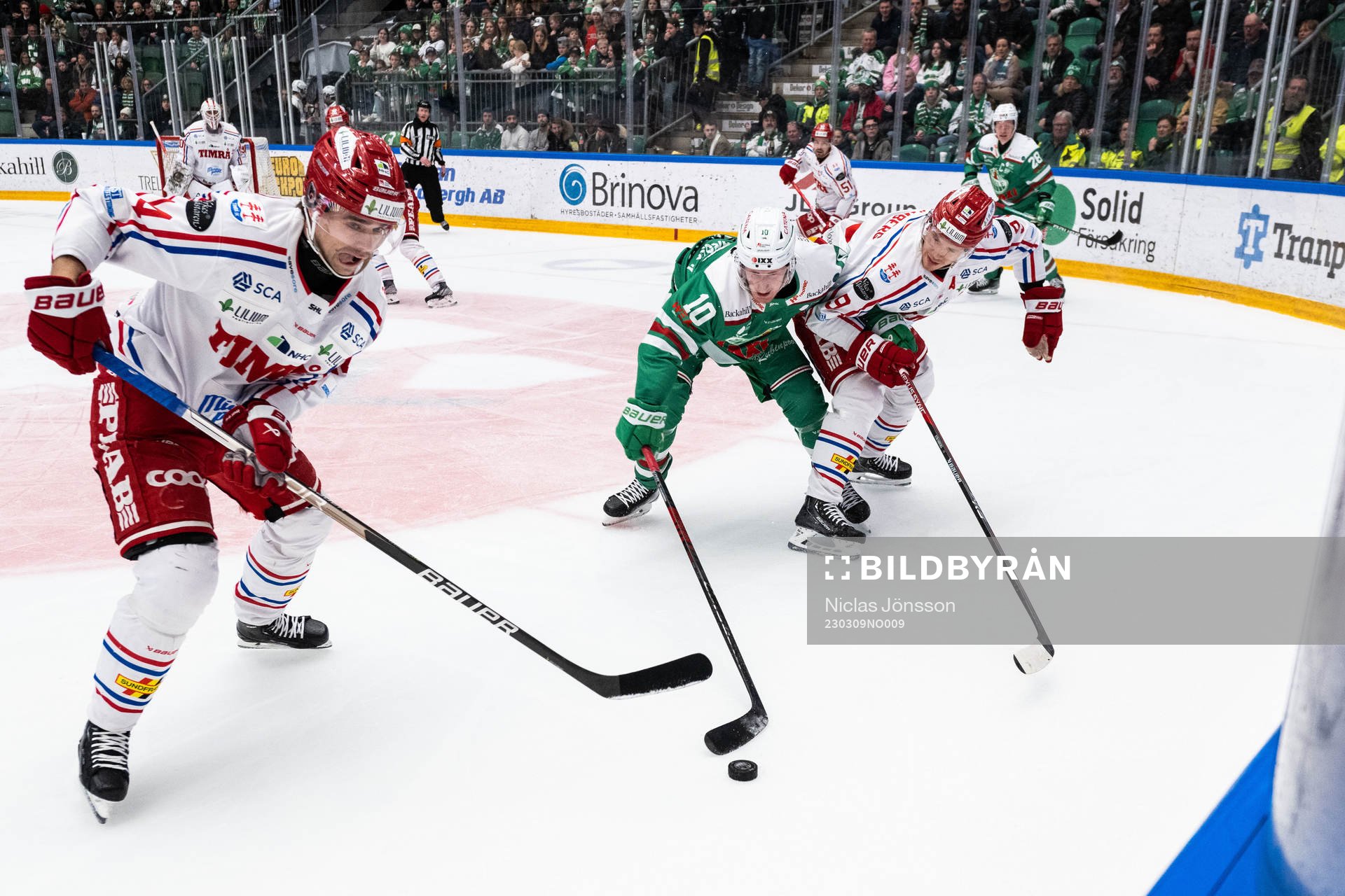 Timrås Emil Pettersson och Didrik Strömberg mot Rögles