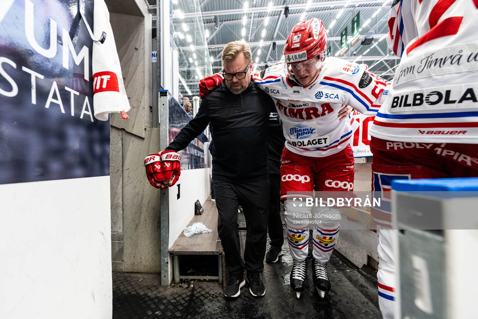 Timrås Axel Rindell  har ont