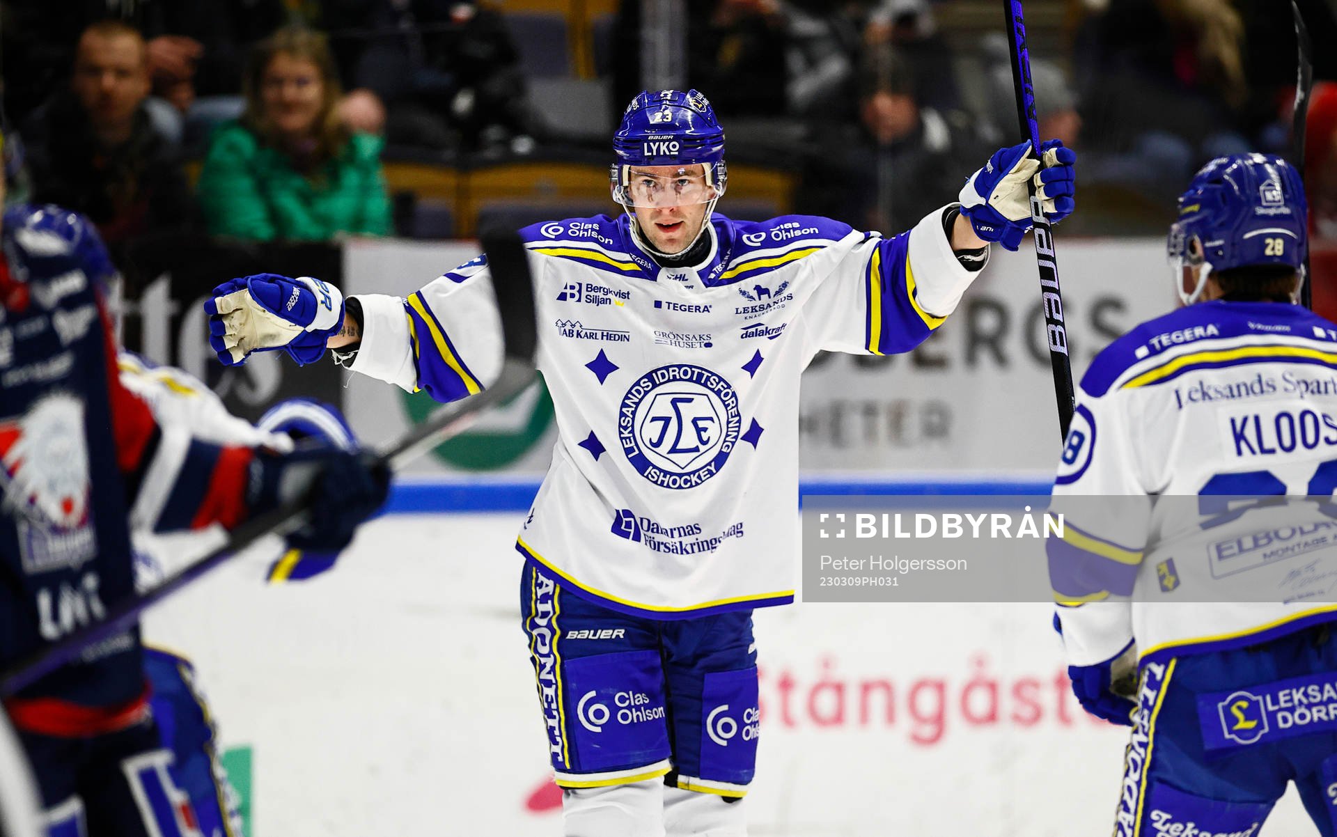 Leksands Mikael Ruohomaa jublar